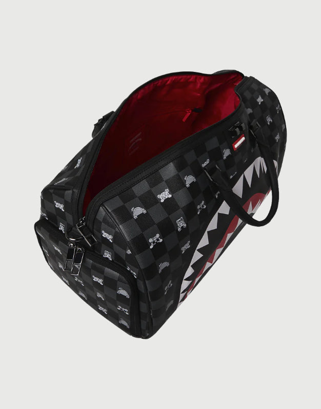 Sprayground Borsone Gray Peeking Character Check-3