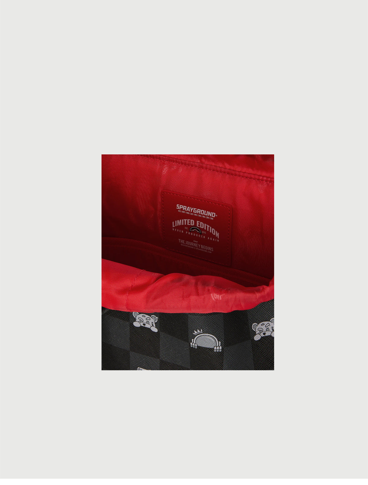 SPRAYGROUND - 910B9311NSZ SHARKS IN PARIS WTF BUBBLY BLACK CHECK MONTE CARLO-4