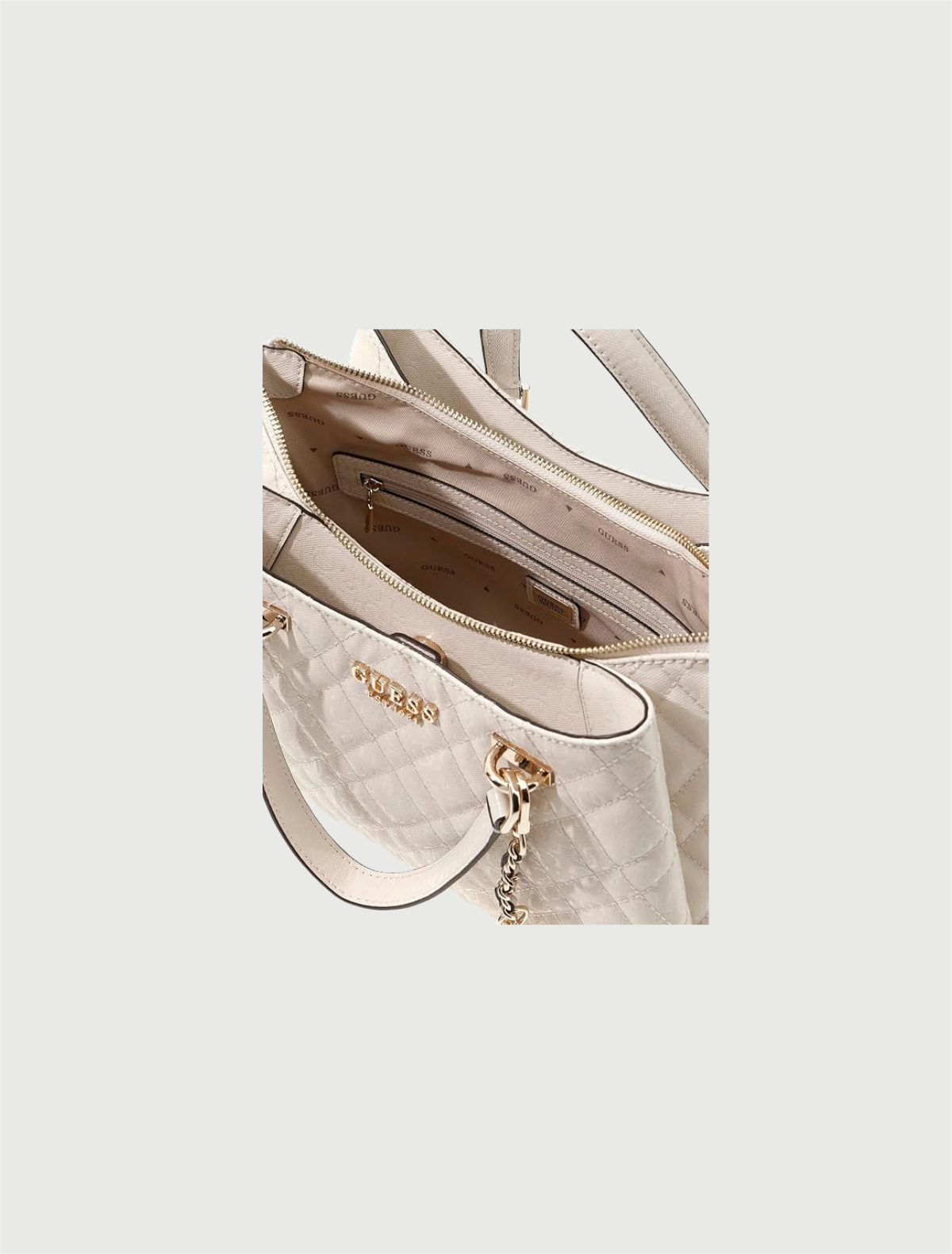 Guess - Borsa a mano donna bianco ISEMAY-4