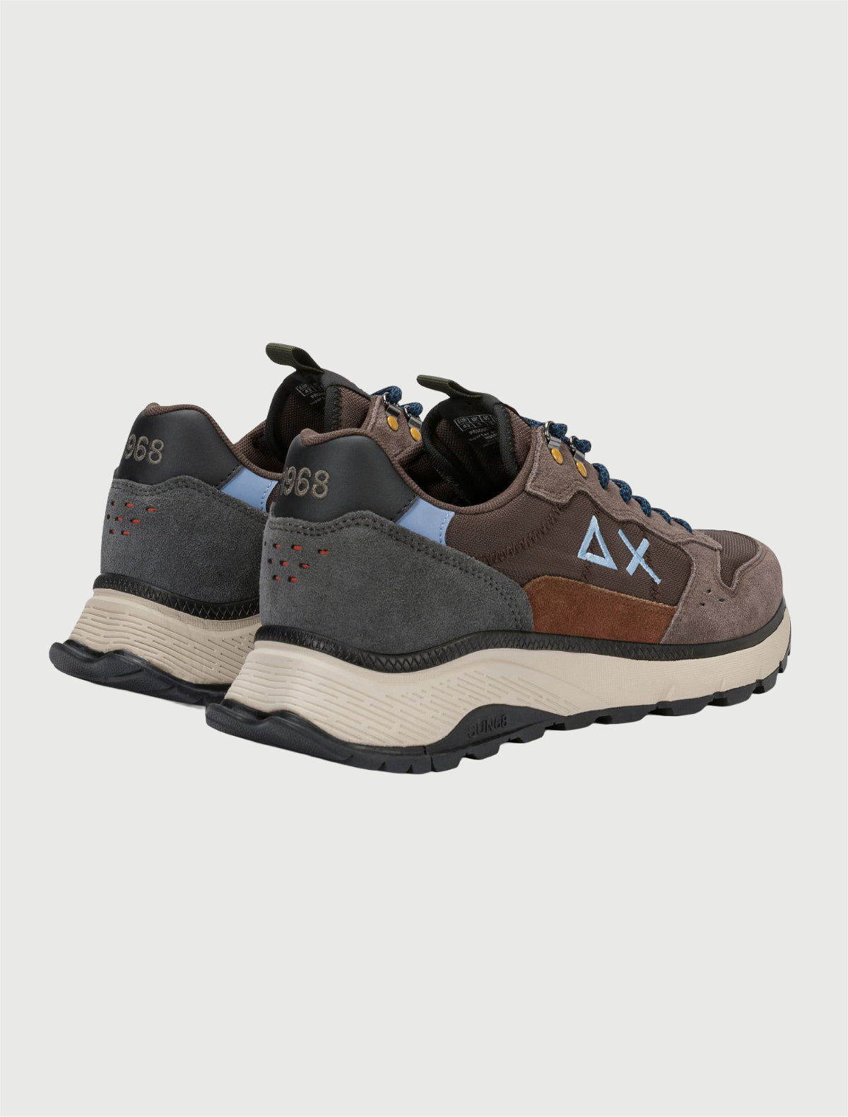 SUN68 - Sneaker Fire & Camping in suede e nylon marrone-3