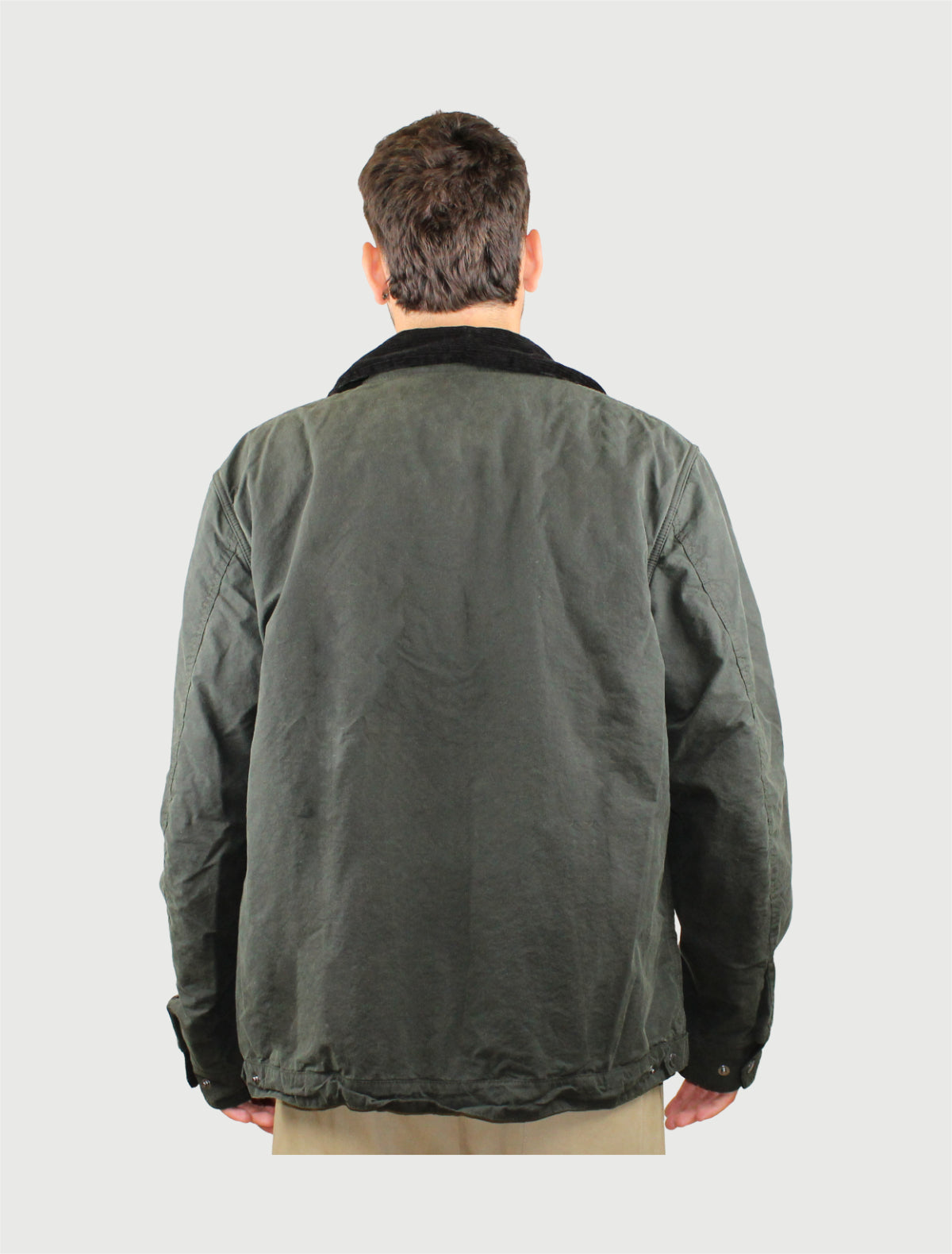BARBOUR - Giacca cerata invernale Drifter Washed - Sage-5