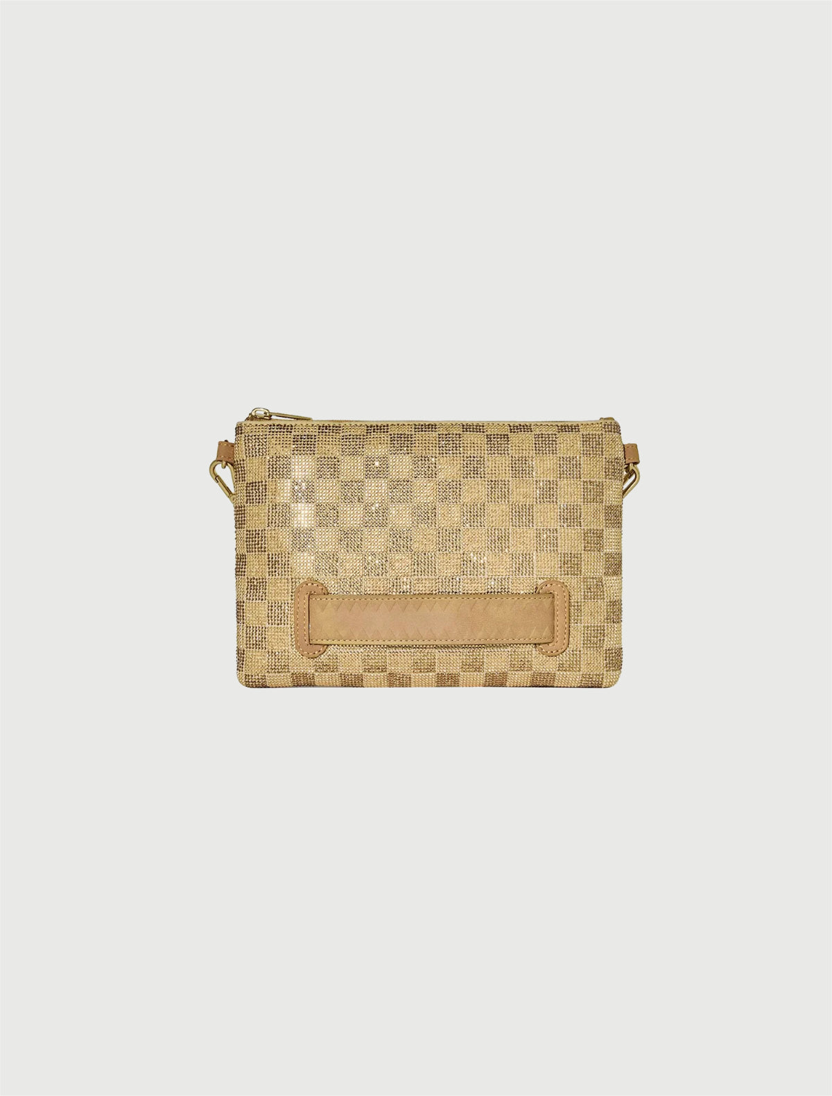 SPRAYGROUND - 910B9481NSZ 2 TONE GOLD TRINITY CROSSOVER CLUTCH-5