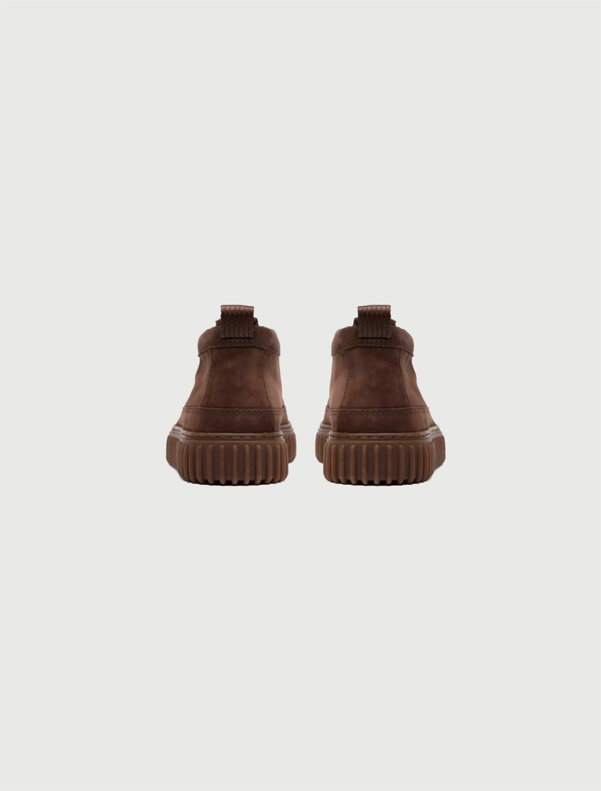 CLARKS - Torhill Lace Hi Nabuk Marrone Scuro-5