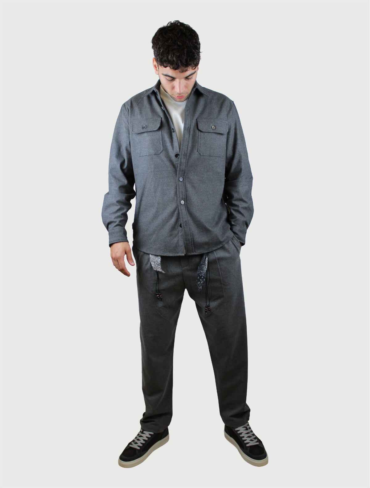 BERNA - OVERSHIRT JACKET WINTER ANTRACITE-3