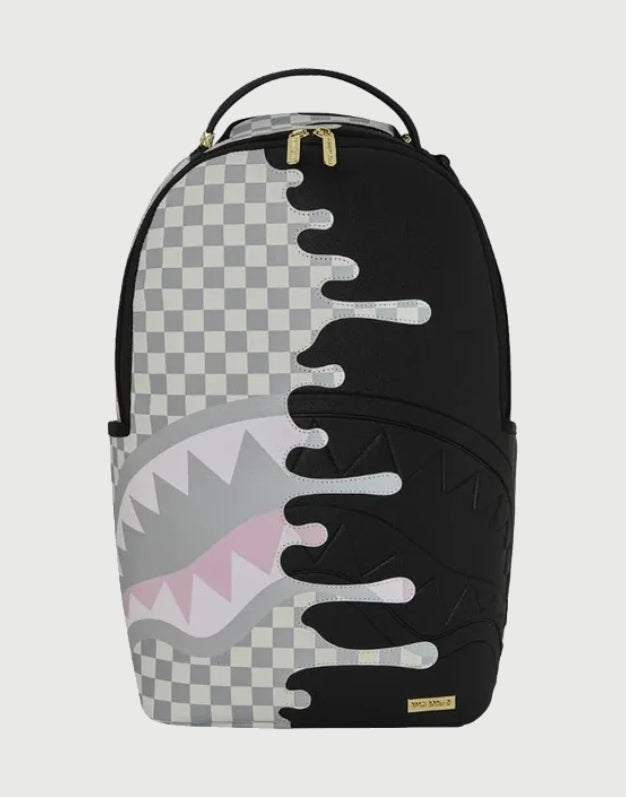 Sprayground Zaino Cream Check Side Drip-1