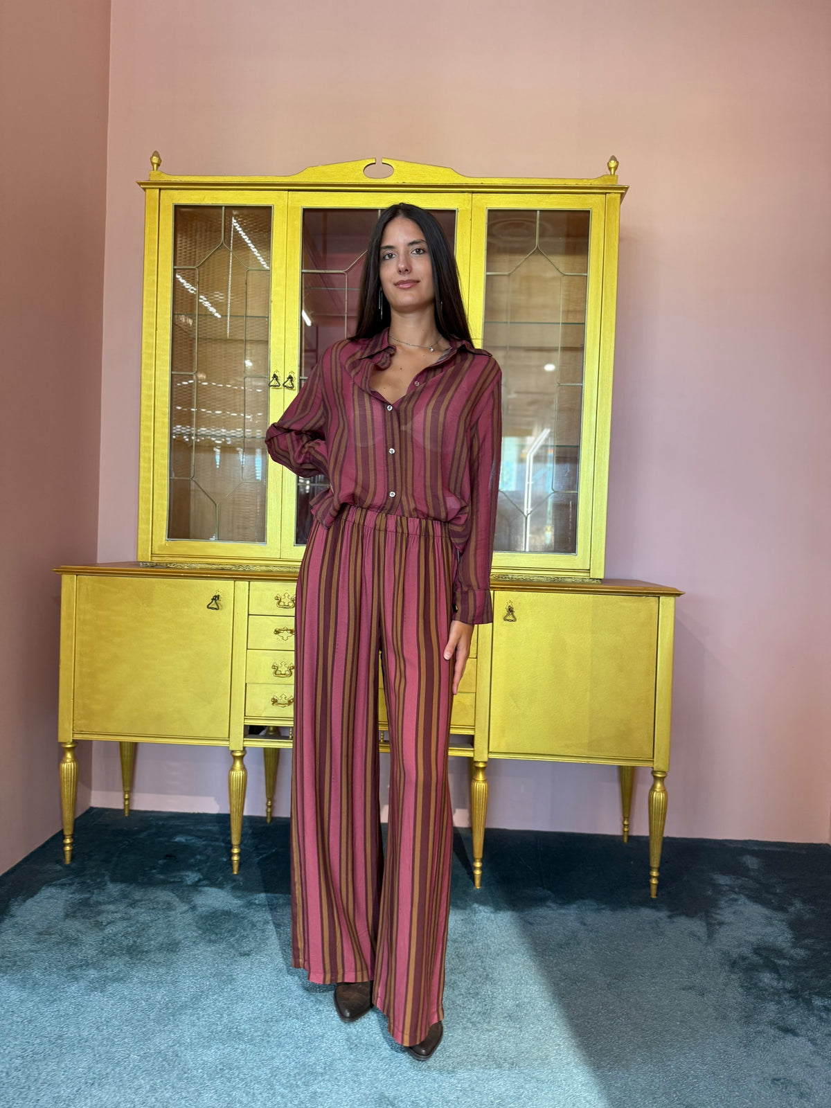 HaveOne - Nomad - Camicia Colletto Riga 1 Amarena-2