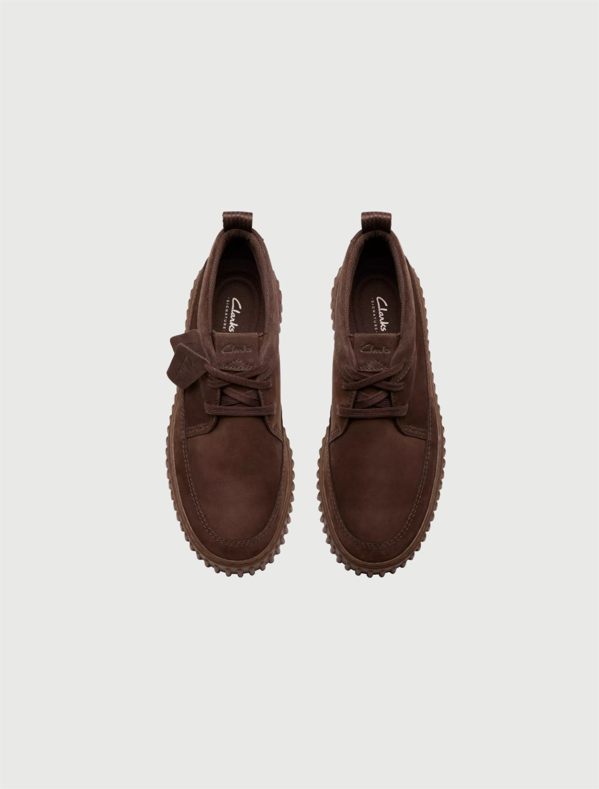 CLARKS - Torhill Lace Hi Nabuk Marrone Scuro-6