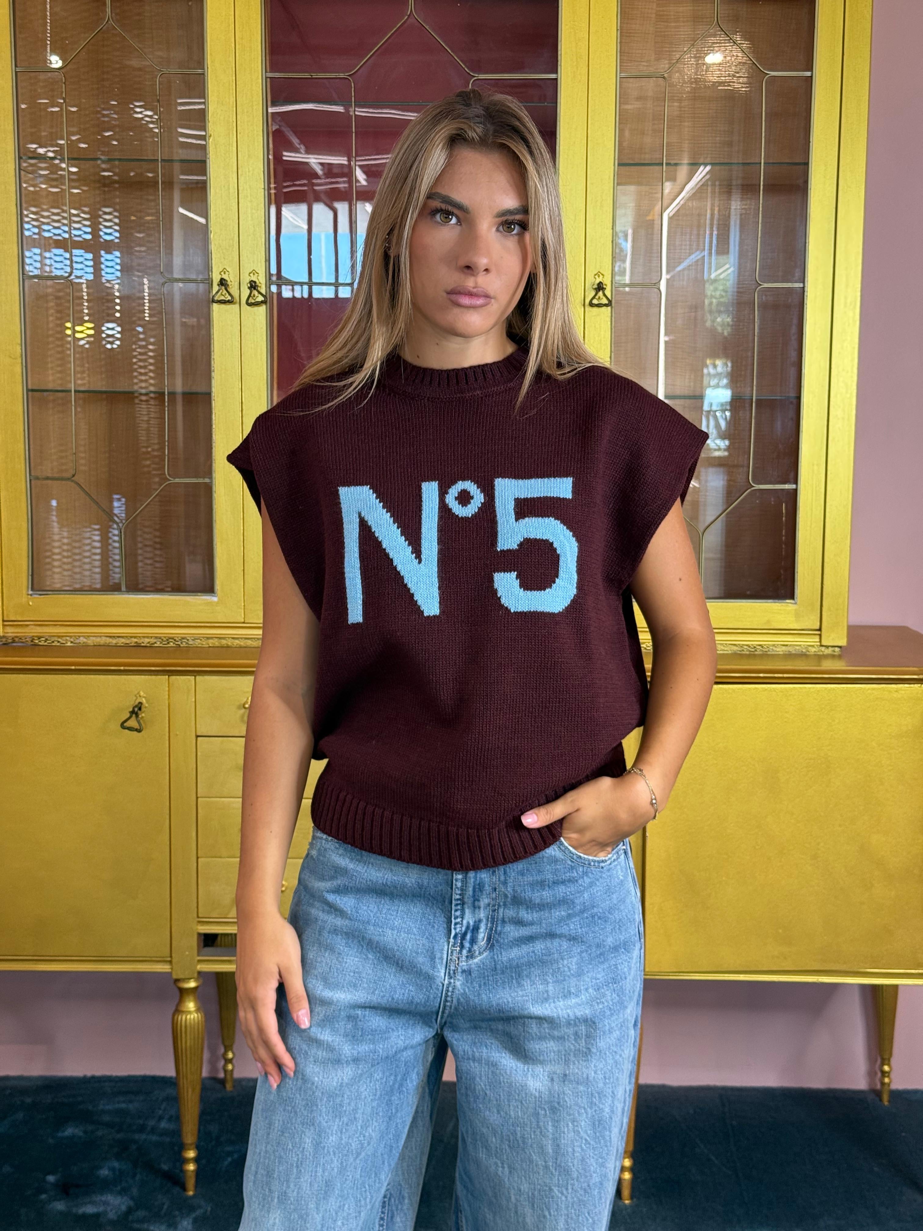 Tensione in - Gilet bordeaux Azzurro-2