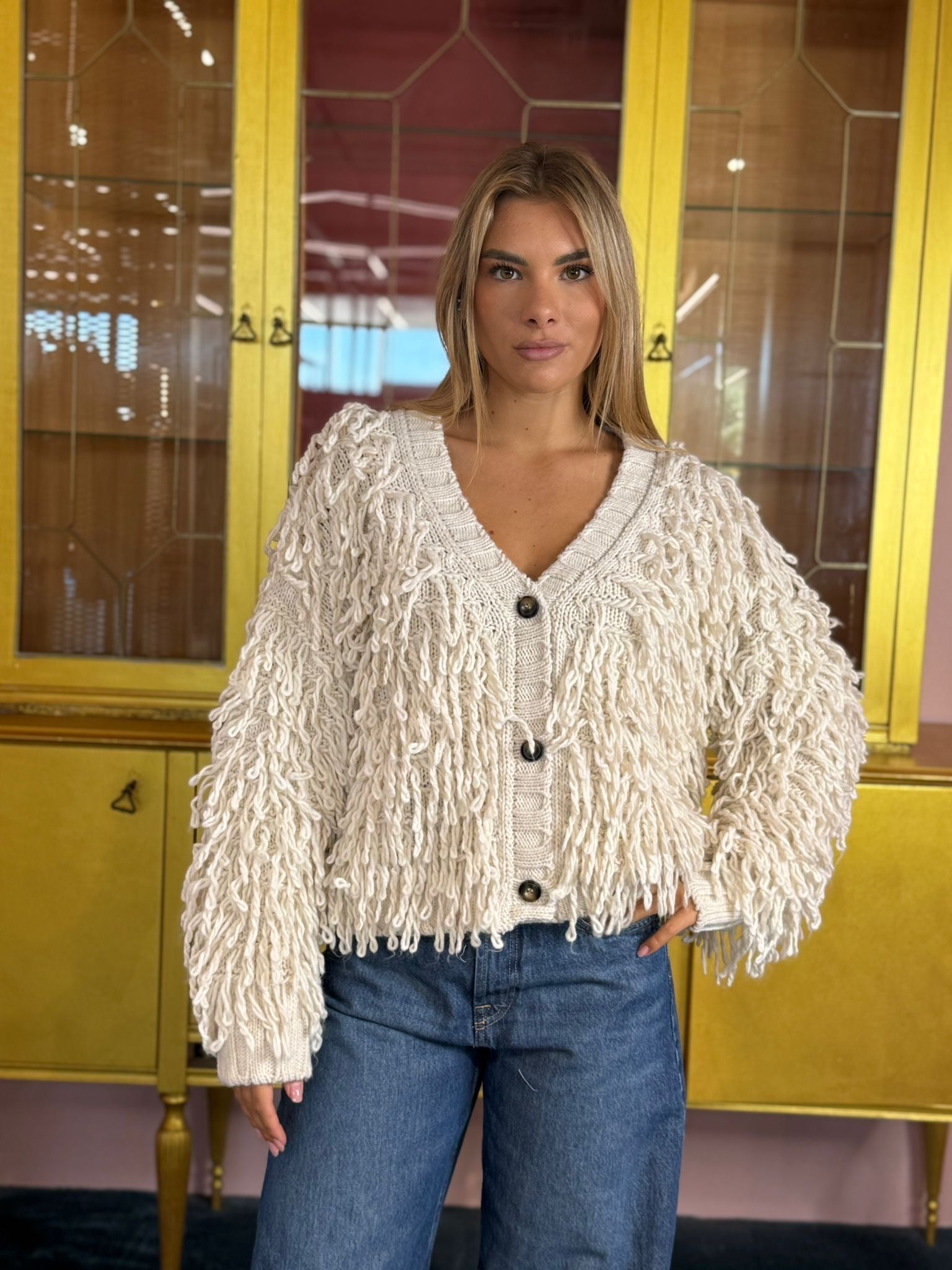 Vicolo - Knitwear Burro Frange-1