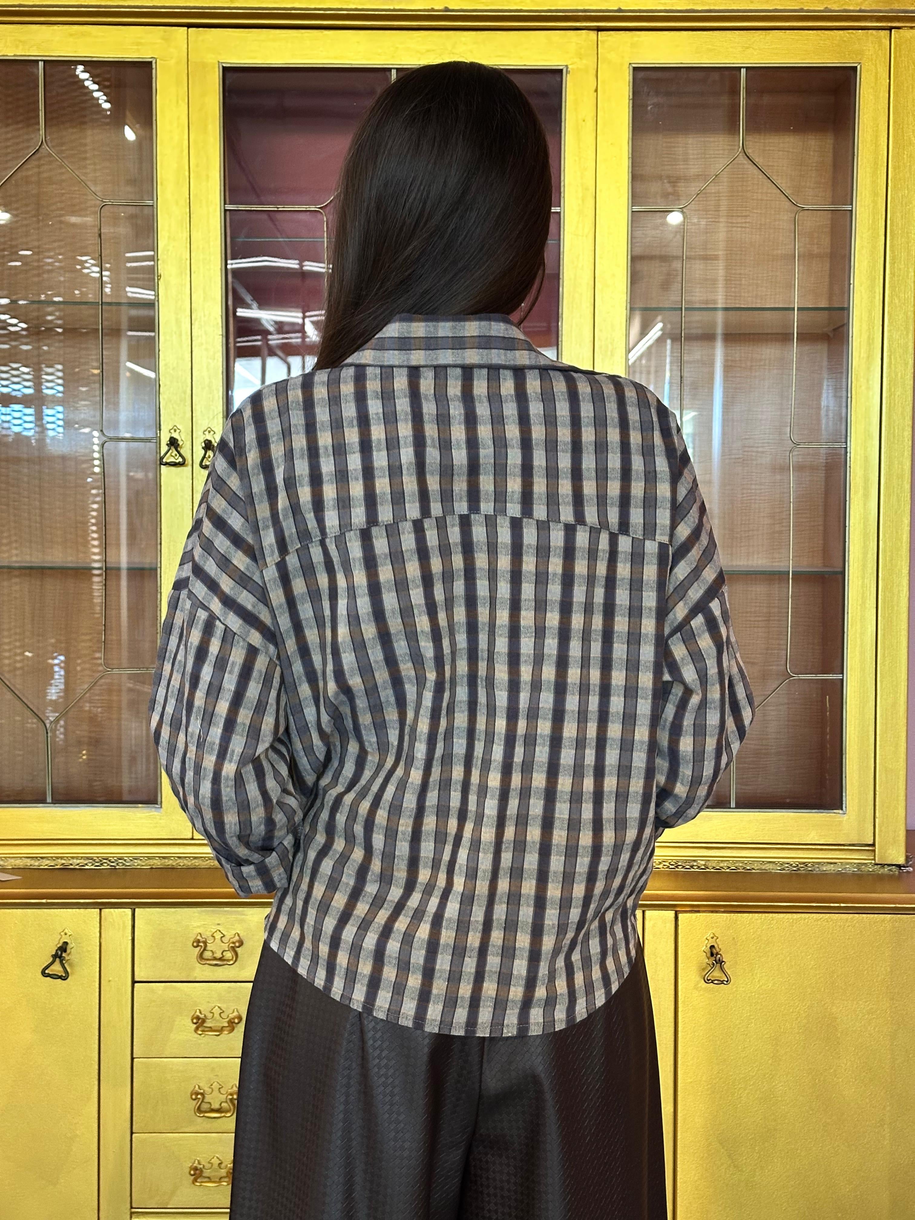 HaveOne - Camicia Quadro Blu-3