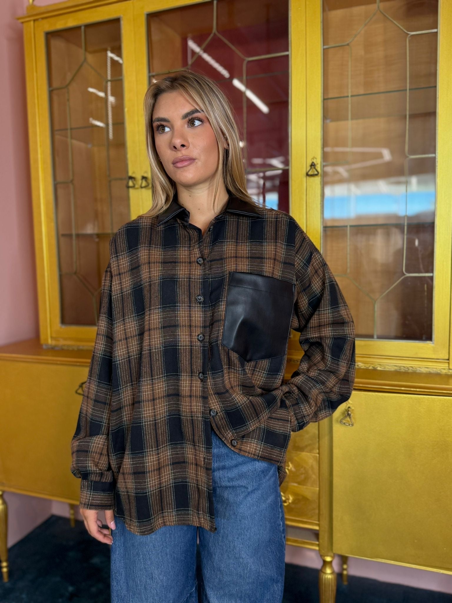 Tensione In - Camicia Tabacco-4
