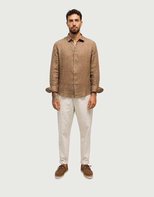 Seinse - Camicia Lino - col. Fango-3