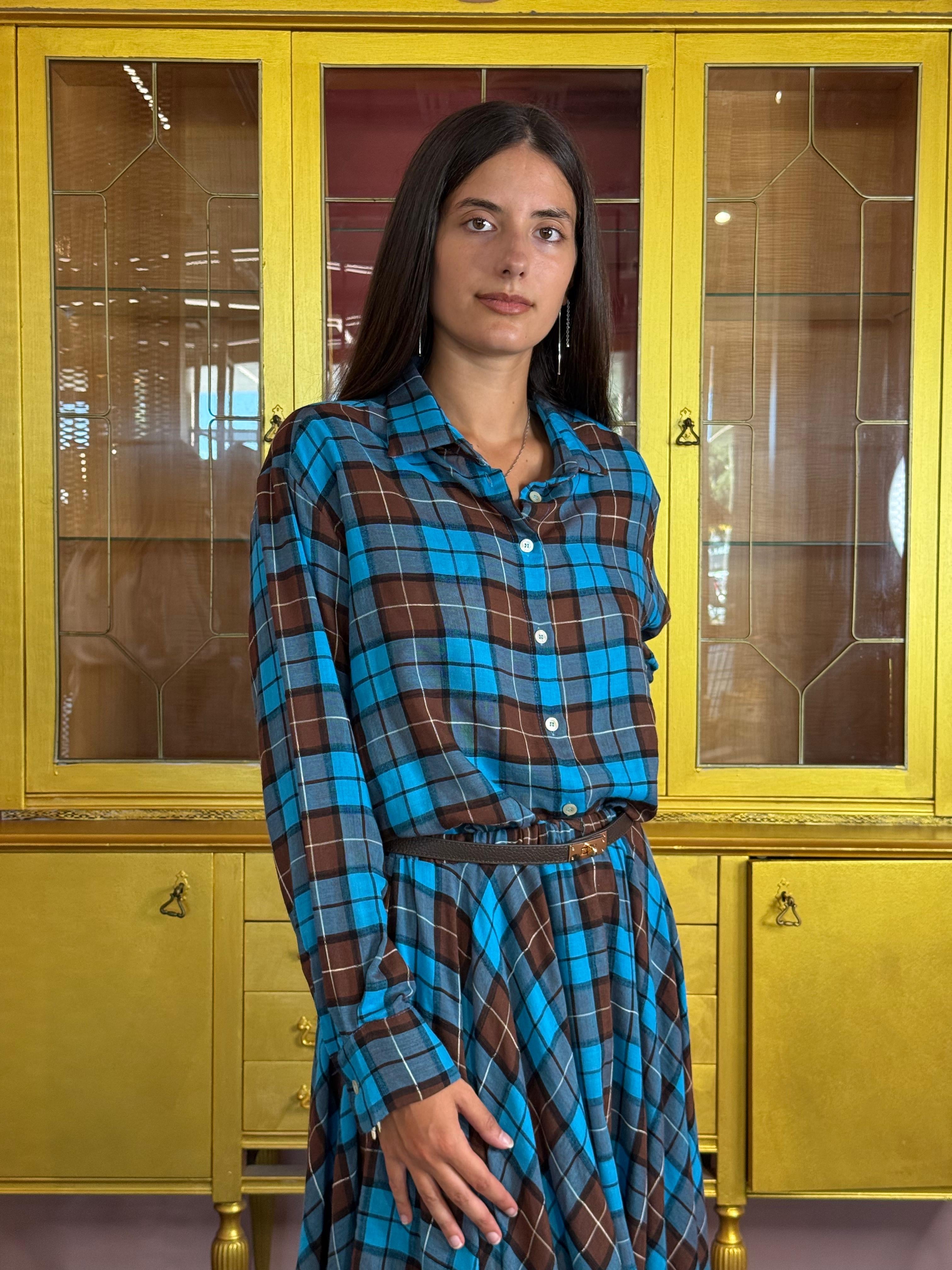 Tensione In - Camicia Tabacco Azzurro-2