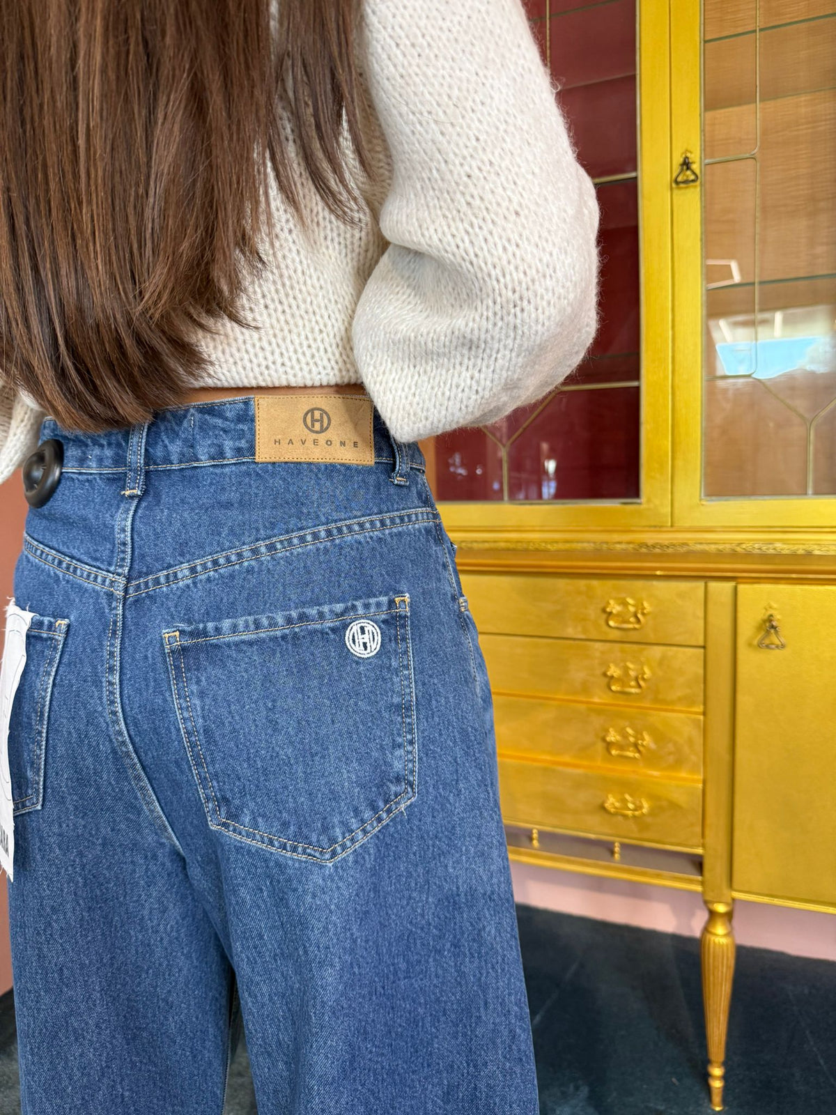 HaveOne - Pantalone Barbara Denim Blu-2