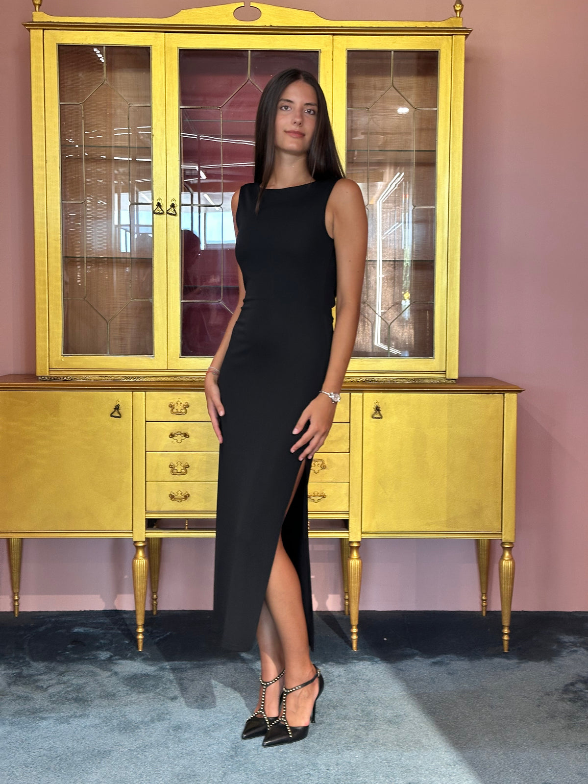 HaveOne - Abito Lungo Nero-3