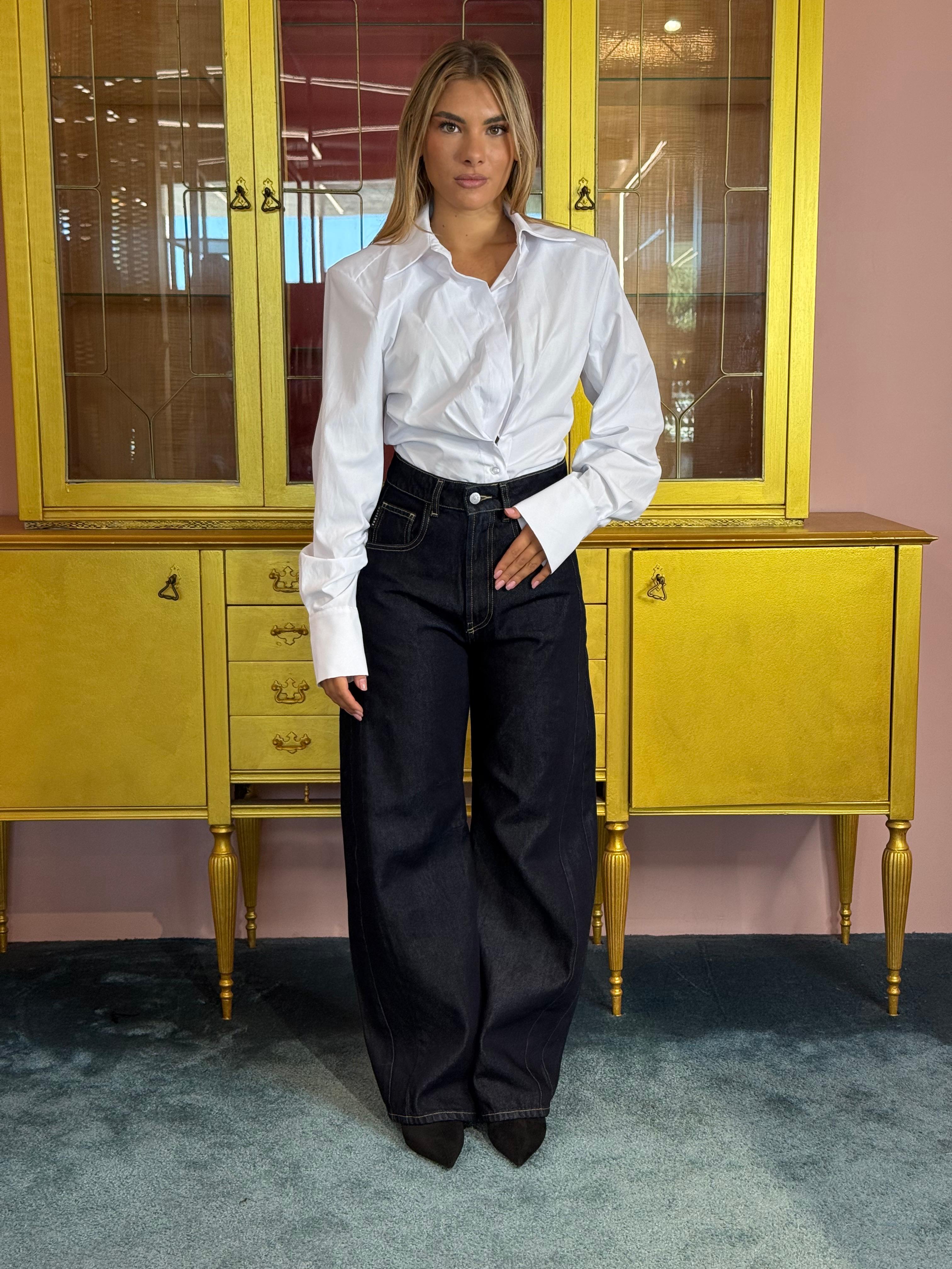 Tensione In - Camicia Bianca Arricciature