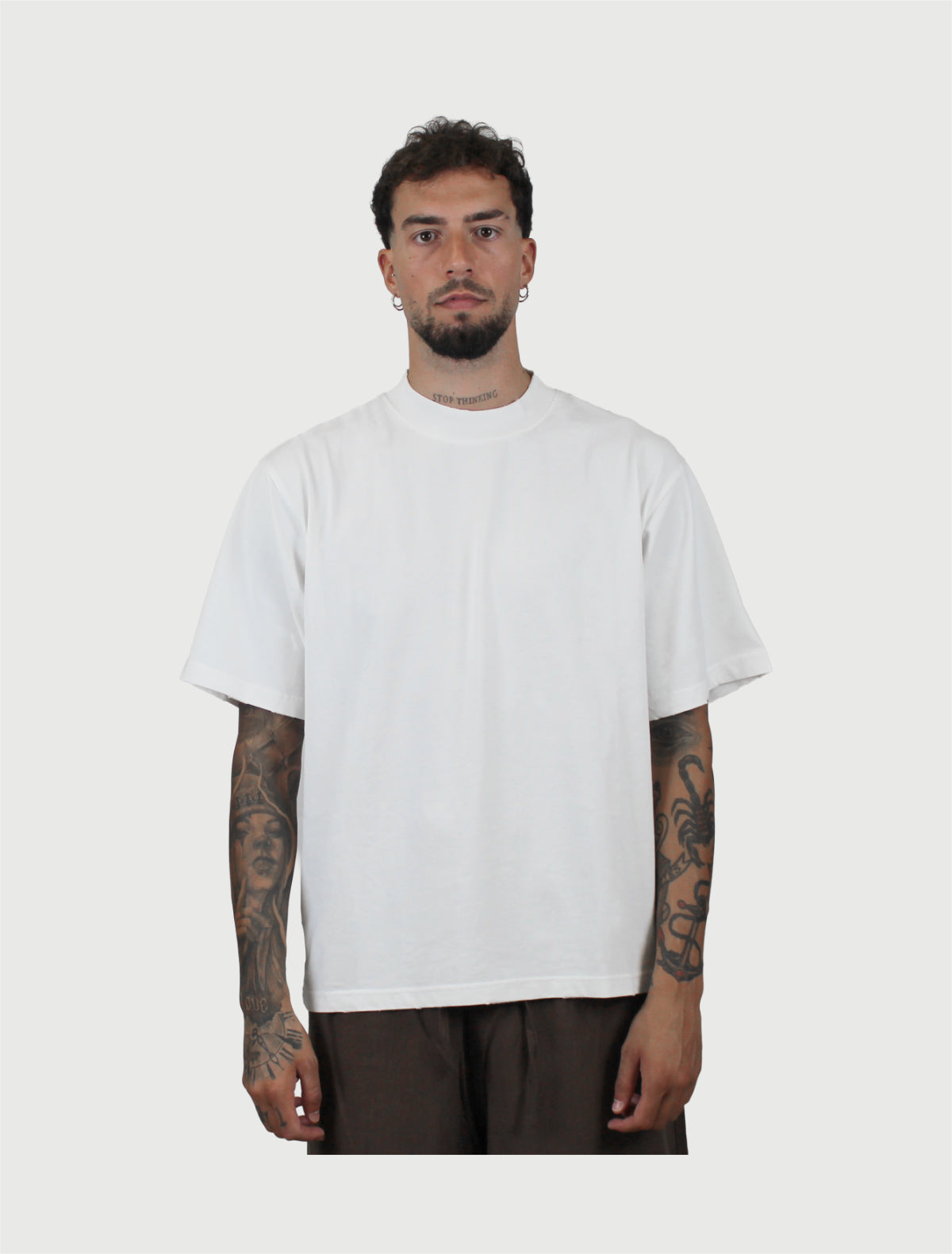 BERNA - T-Shirt Stone Washed Bianco