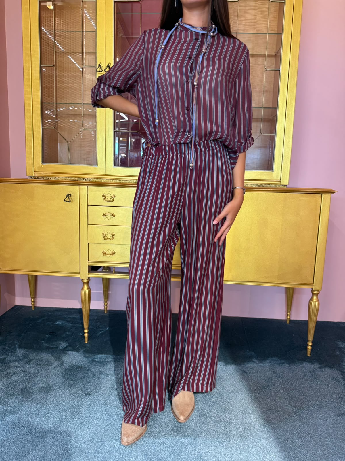 HaveOne - Nomad - Camicia Collana Riga 6 Bordeaux-3
