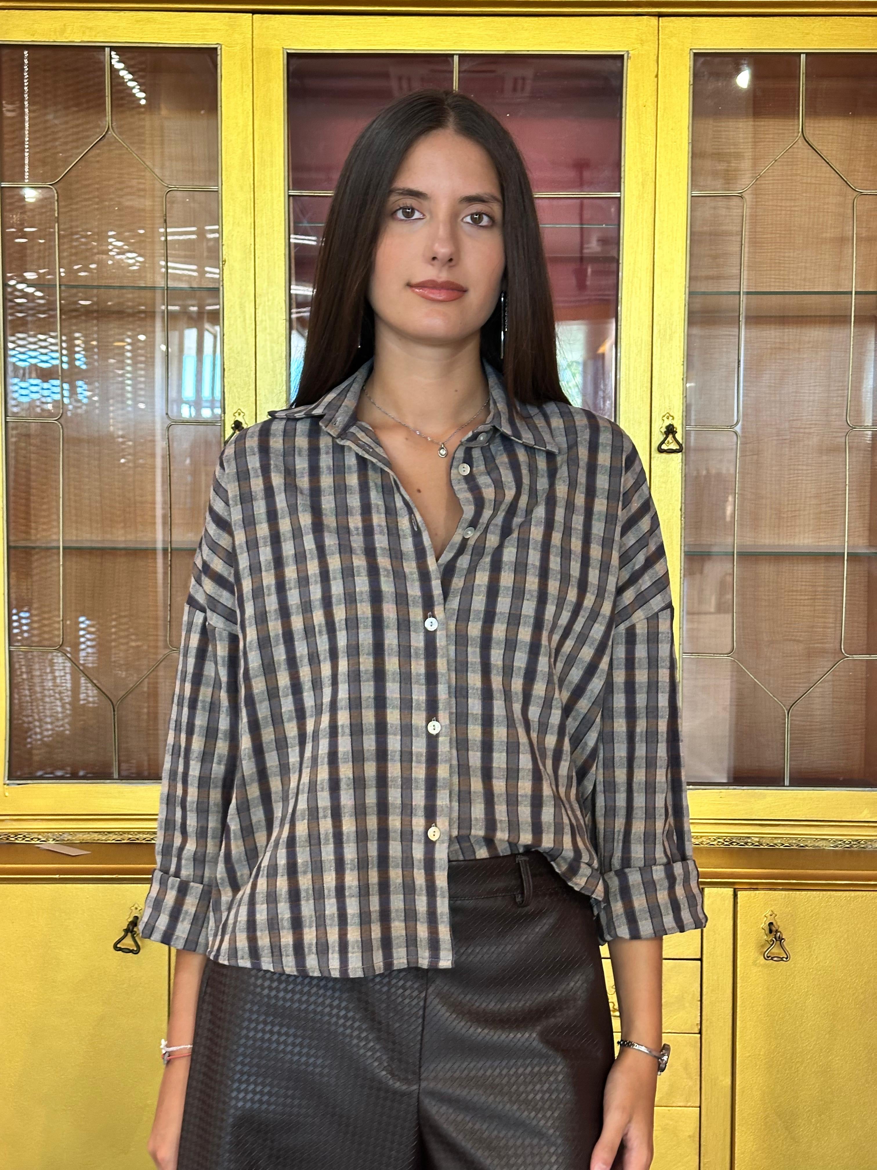 HaveOne - Camicia Quadro Blu-2