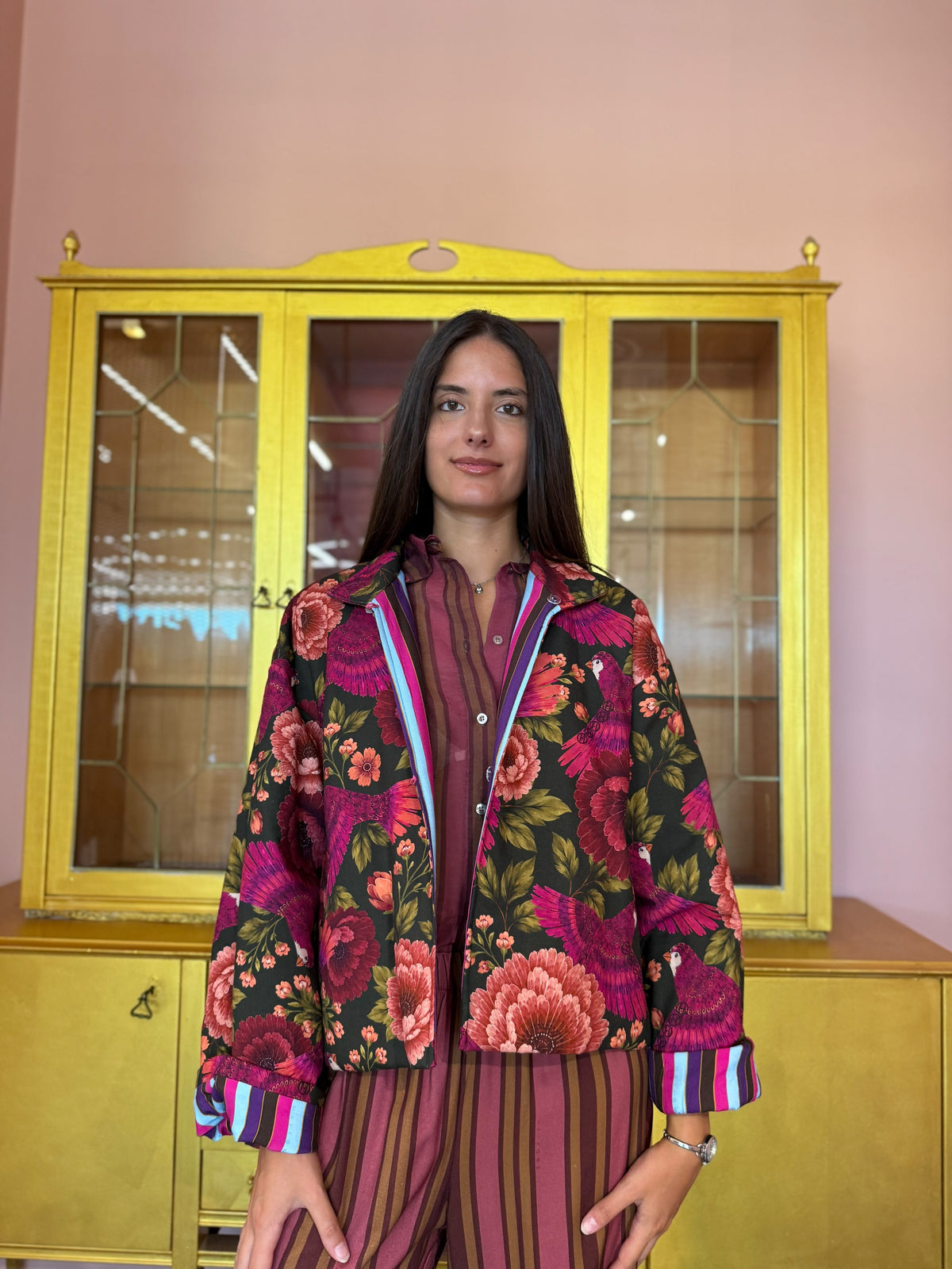 HaveOne - Nomad - Bomber con polso rigato Colibrì-4