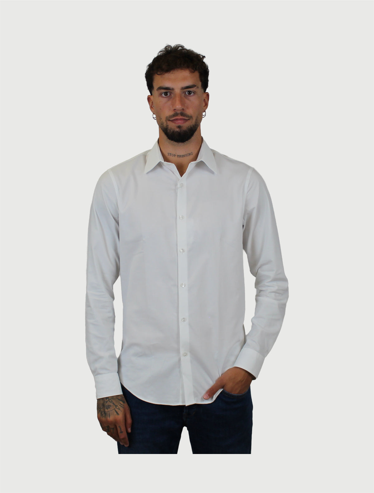 CALVIN KLEIN - Camicia Slim Bianca