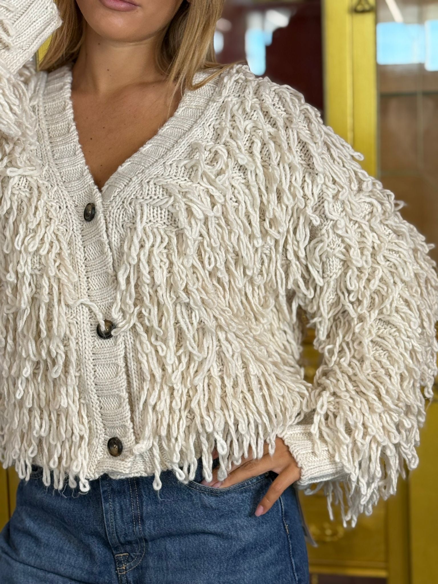 Vicolo - Knitwear Burro Frange-3