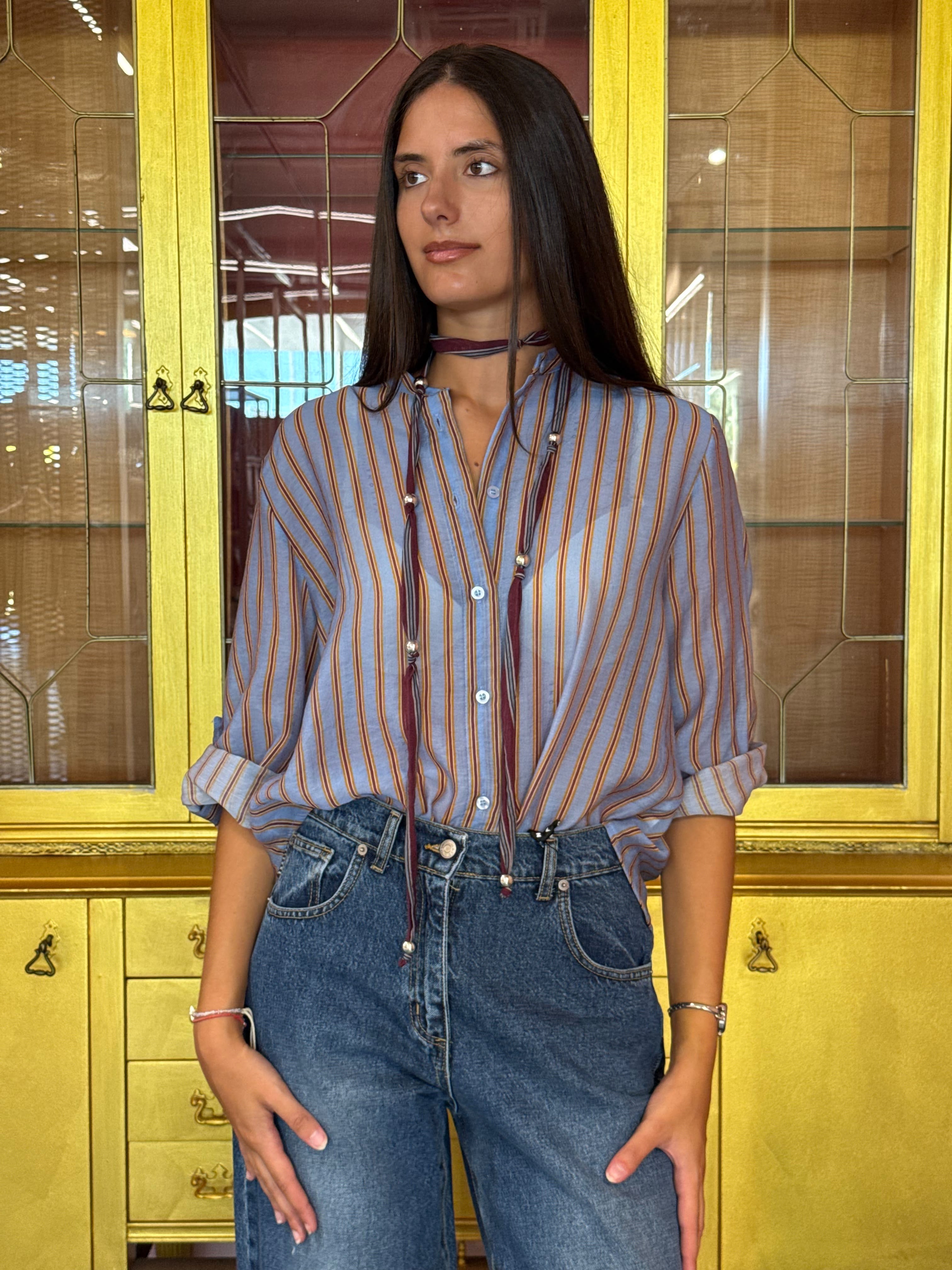 HaveOne - Nomad - Camicia Collana Riga 5 Celeste-1