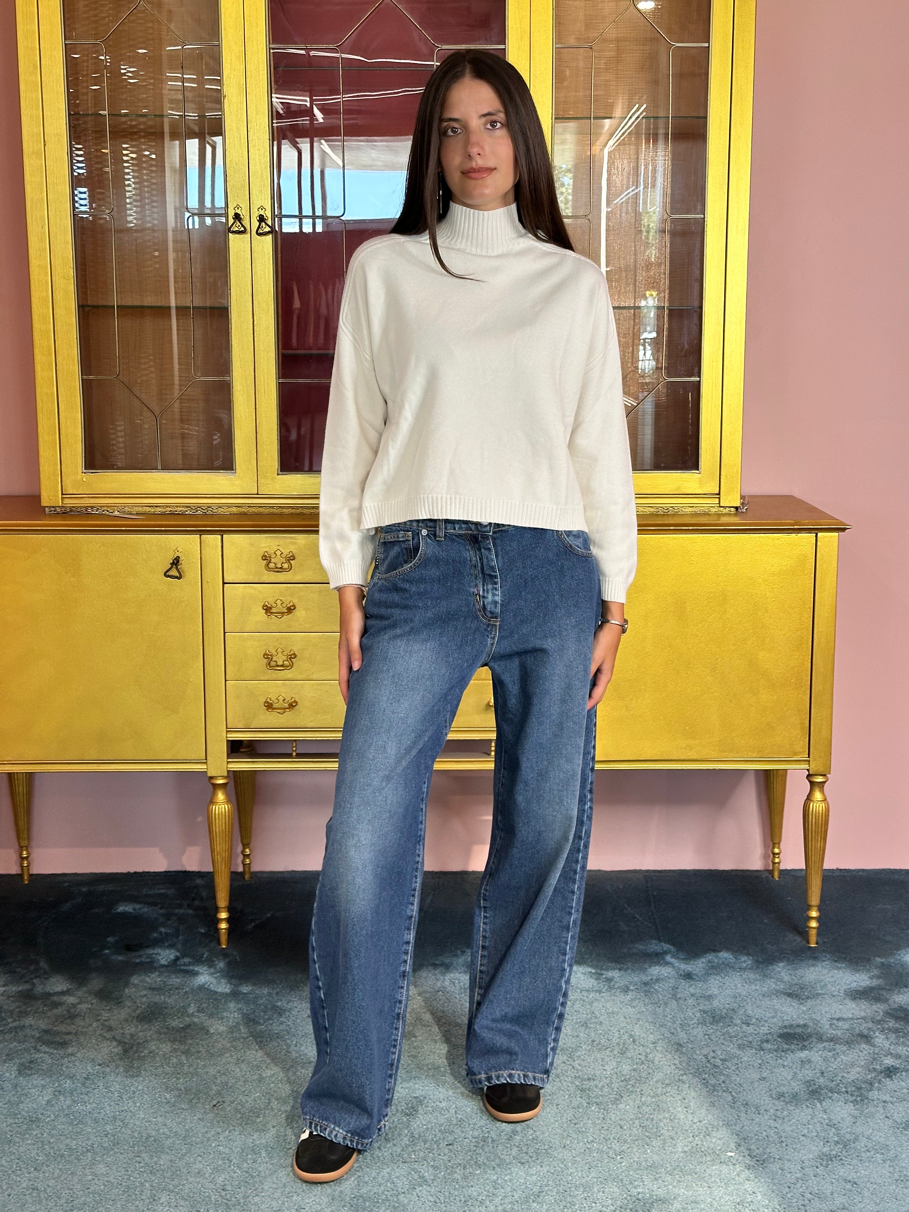 HaveOne - Pantalone Bella Denim Blue-3
