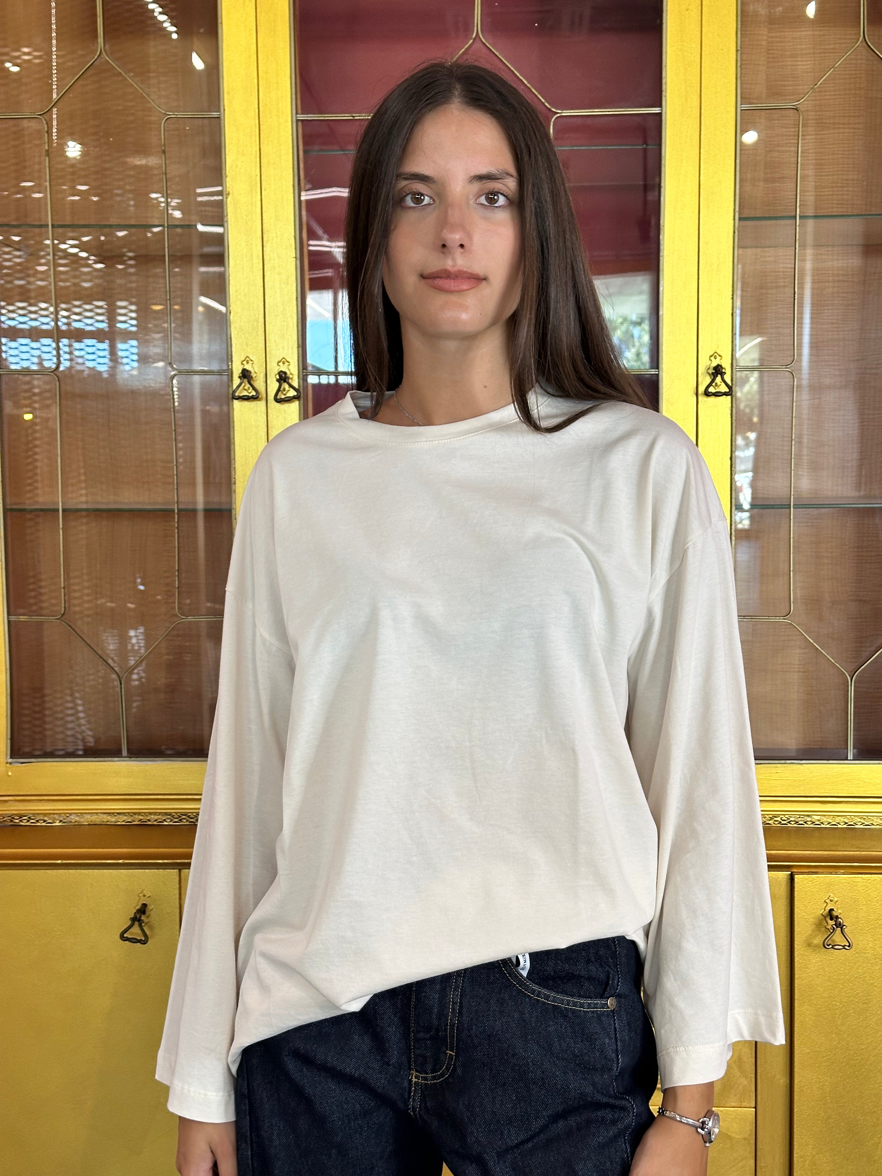 Vicolo - T-Shirt Maniche Ampie Burro-2