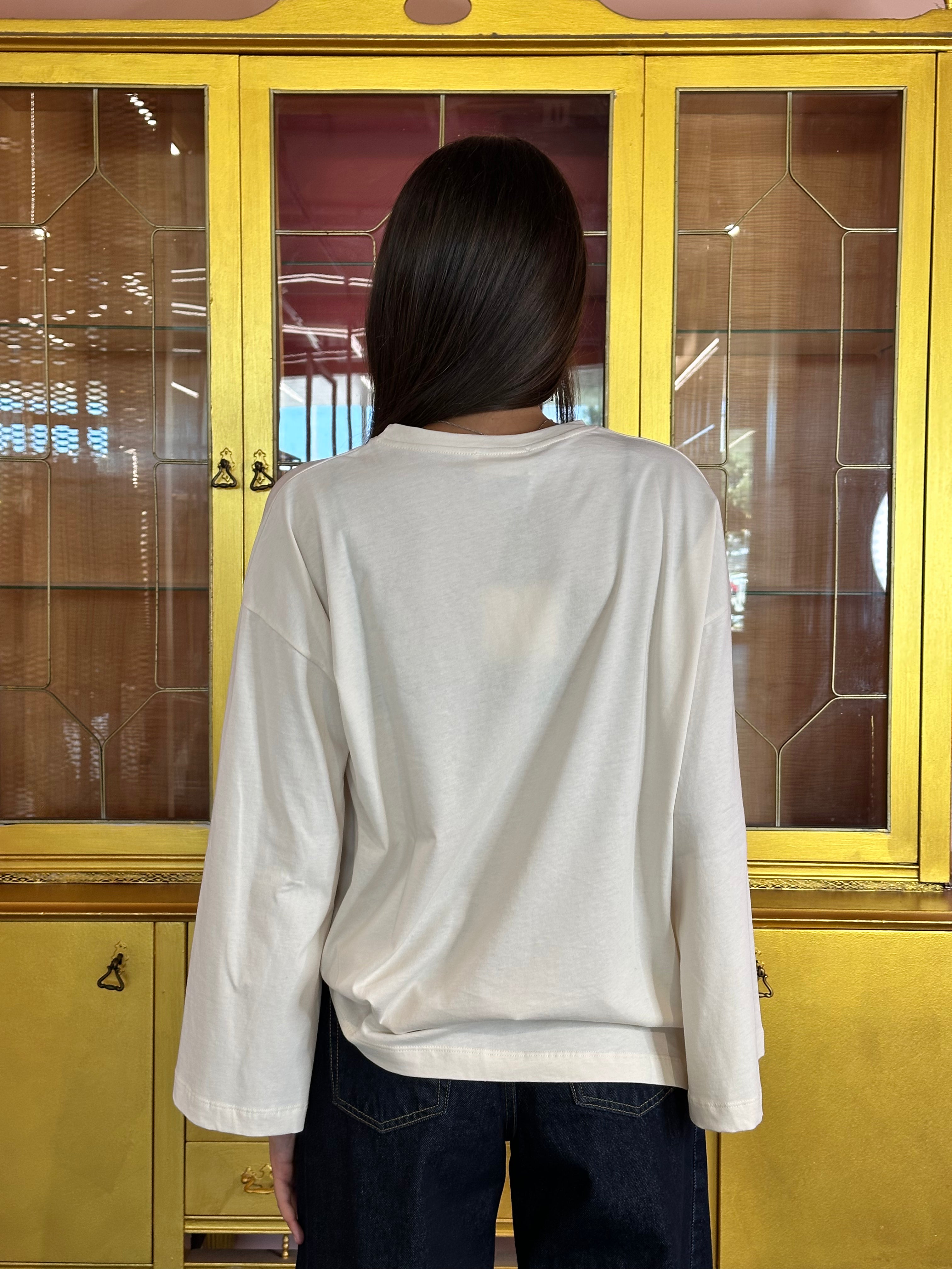 Vicolo - T-Shirt Maniche Ampie Burro-3