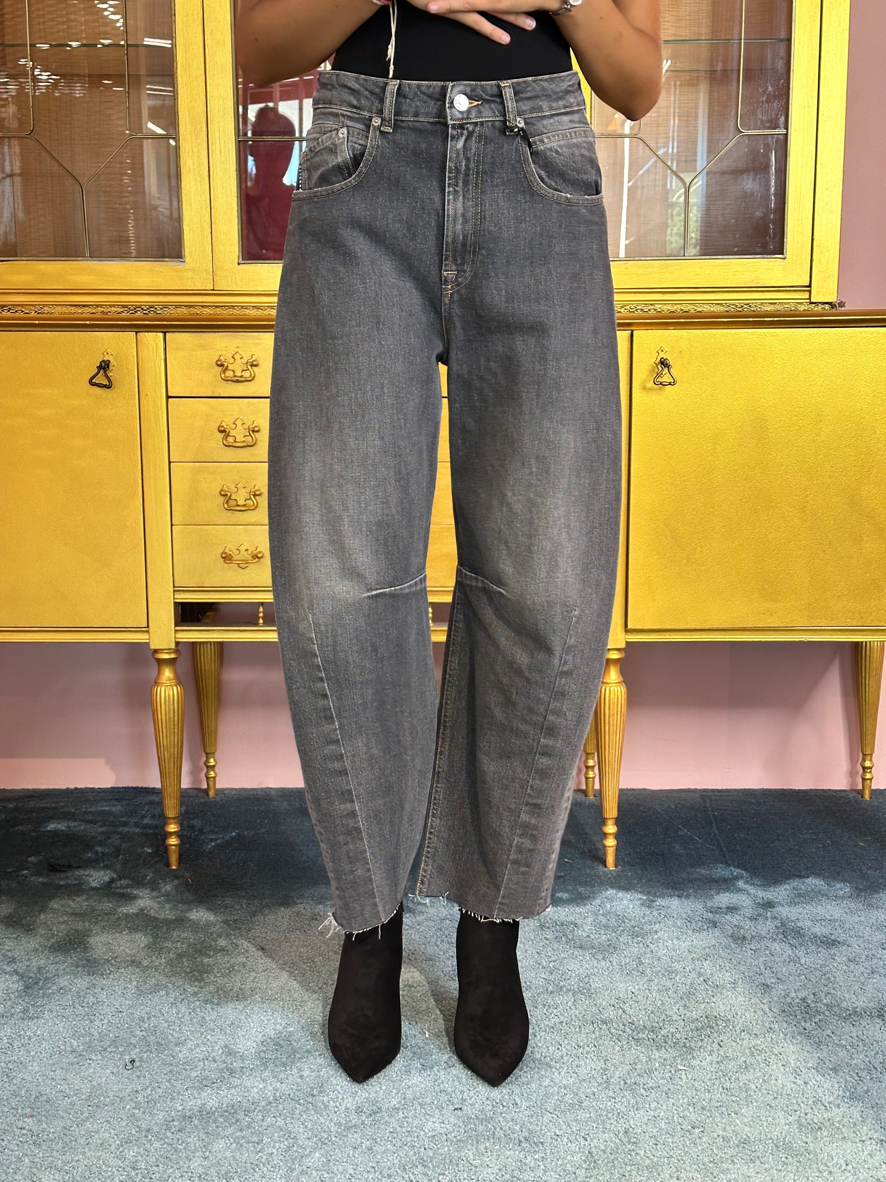 Haveone - Pantalone Barbara  Denim Grigio-2