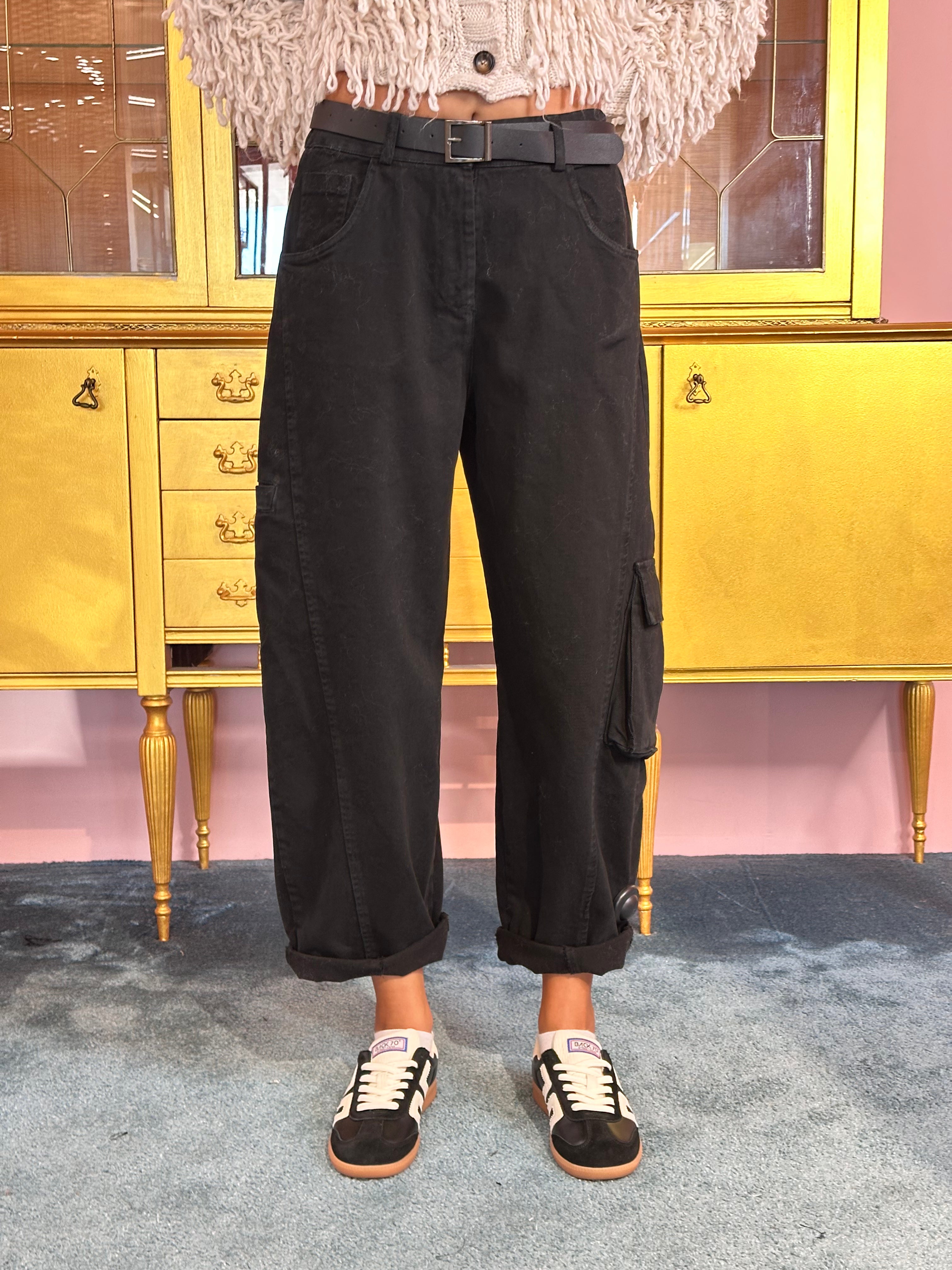 Susy Mix - Pantalone Tasconato Nero