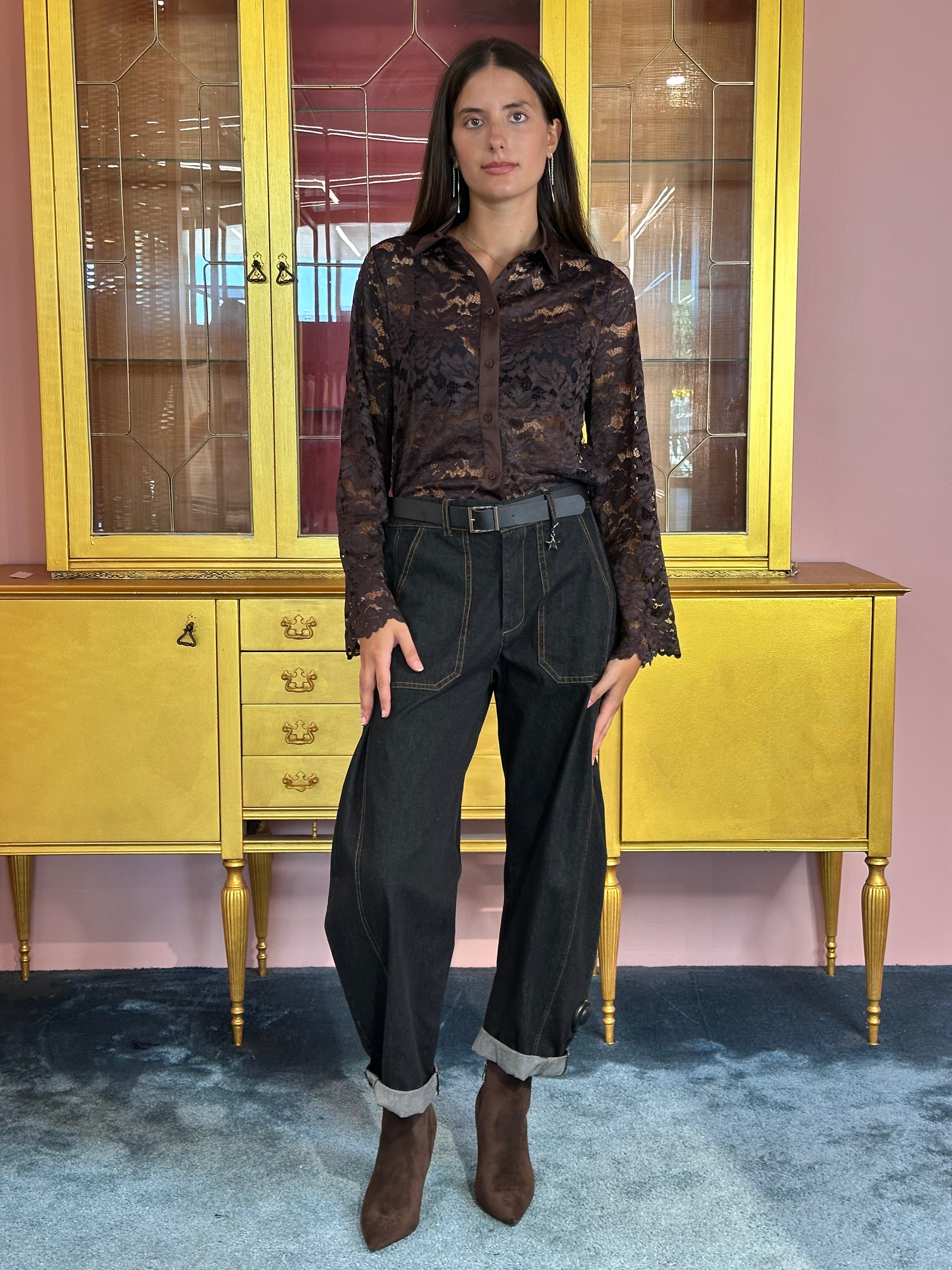 Susy Mix - Camicia Pizzo Moro-4