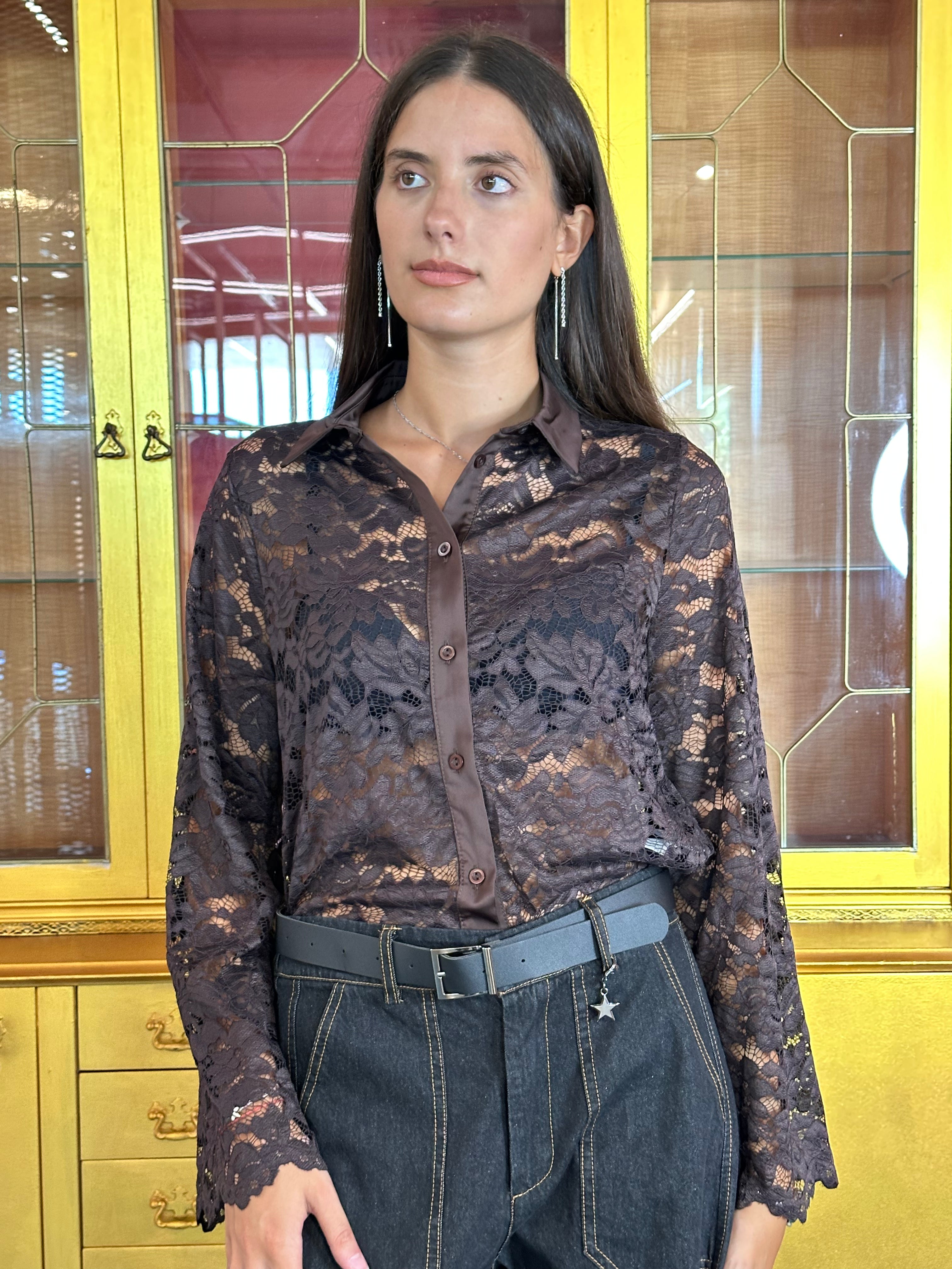Susy Mix - Camicia Pizzo Moro-1