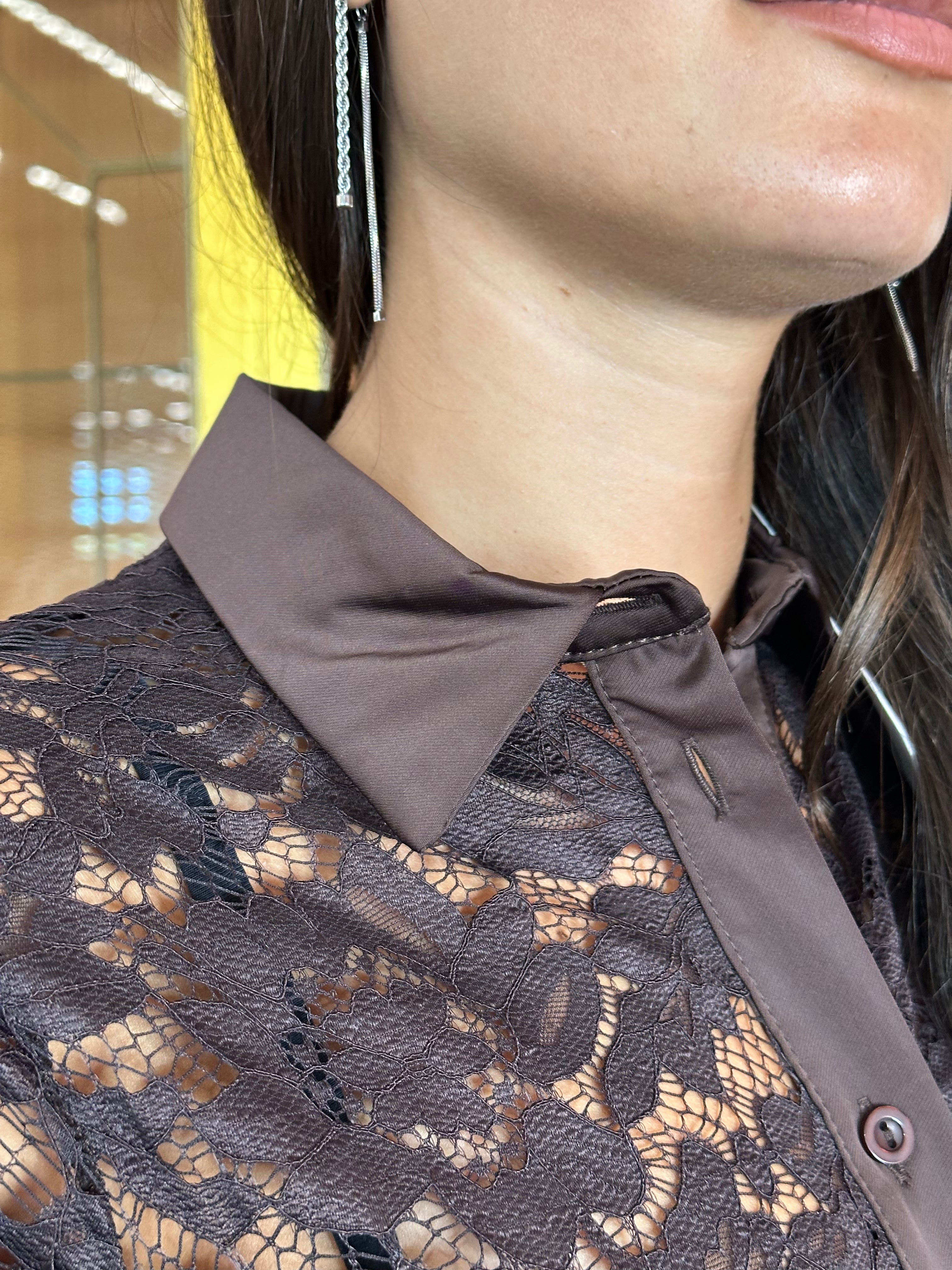 Susy Mix - Camicia Pizzo Moro-3