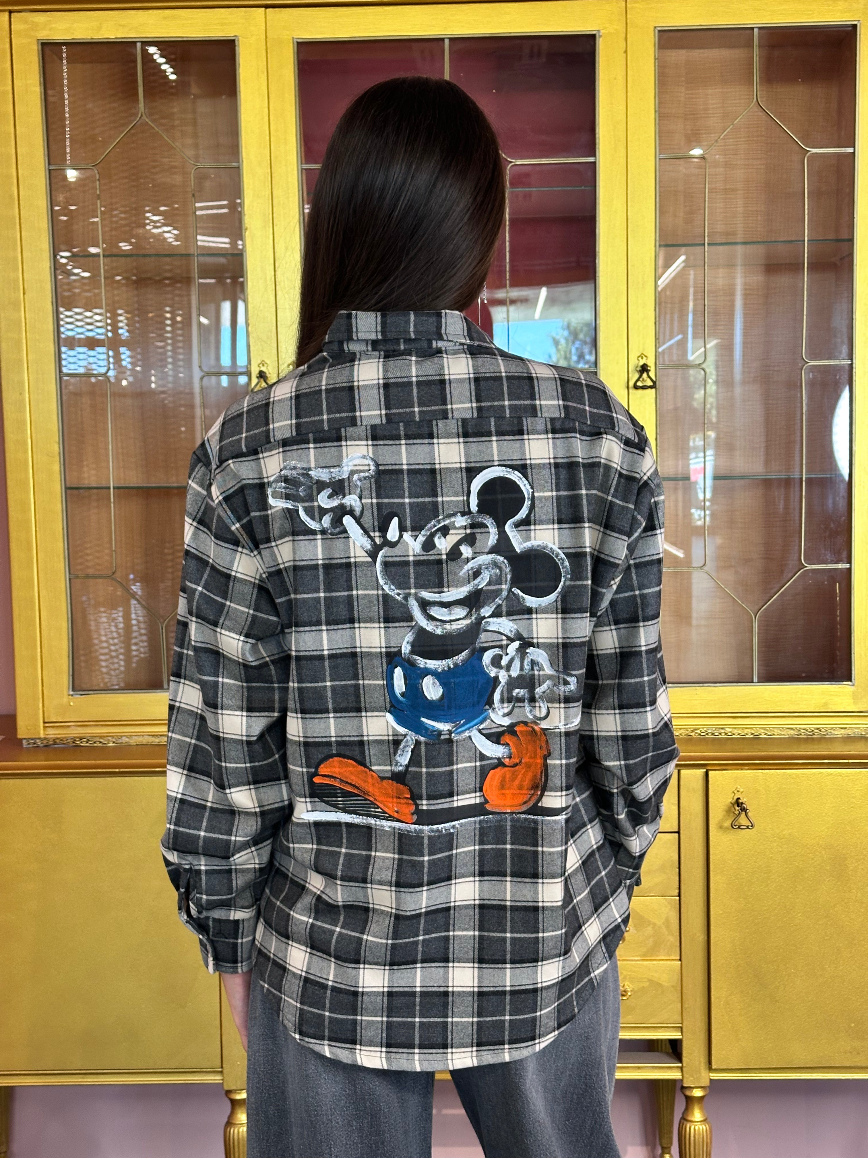 Tensione In - Camicia a quadri Mickey Mouse-3