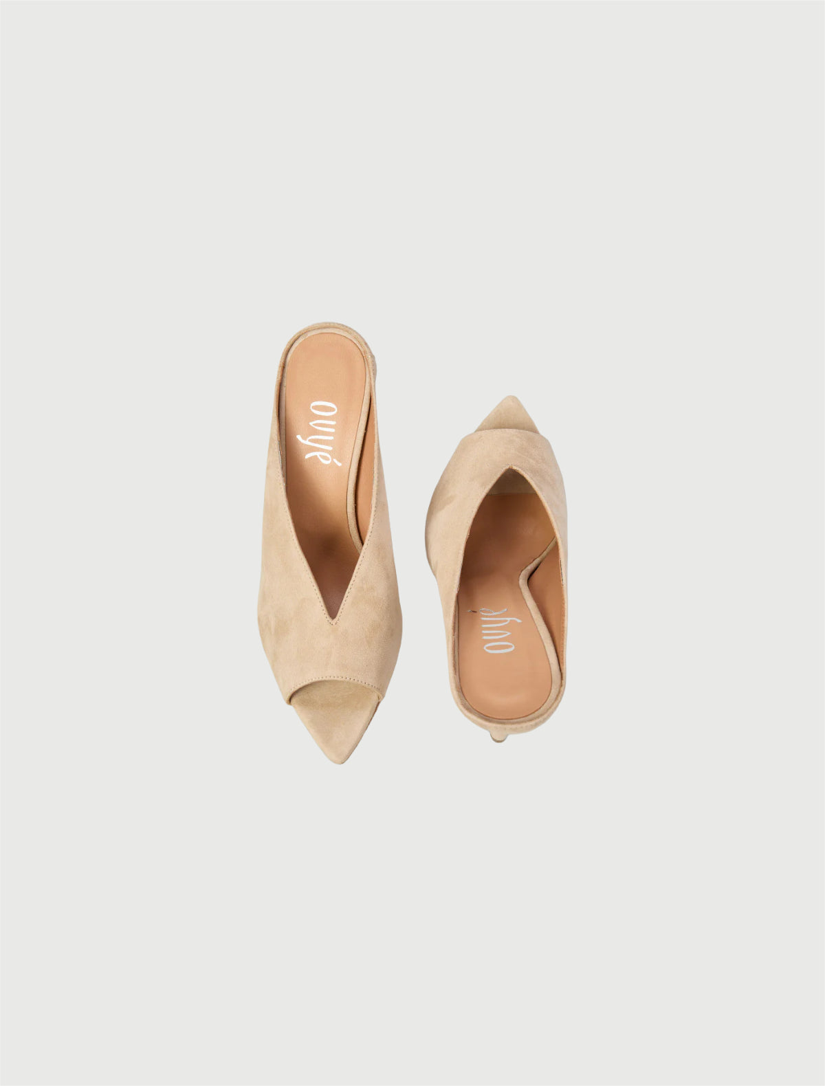 OVYÉ Mules In Camoscio Desert Beige