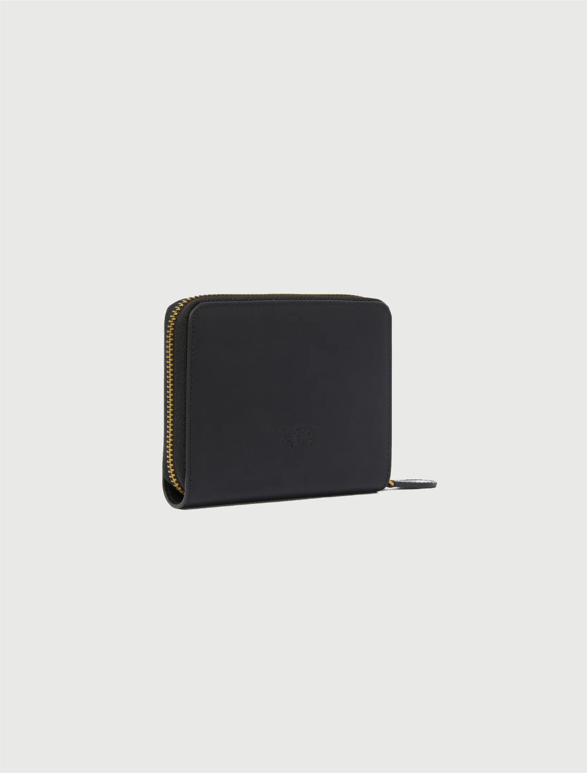 Pinko - Portafoglio quadrato zip-around in pelle Nero-Oro-2