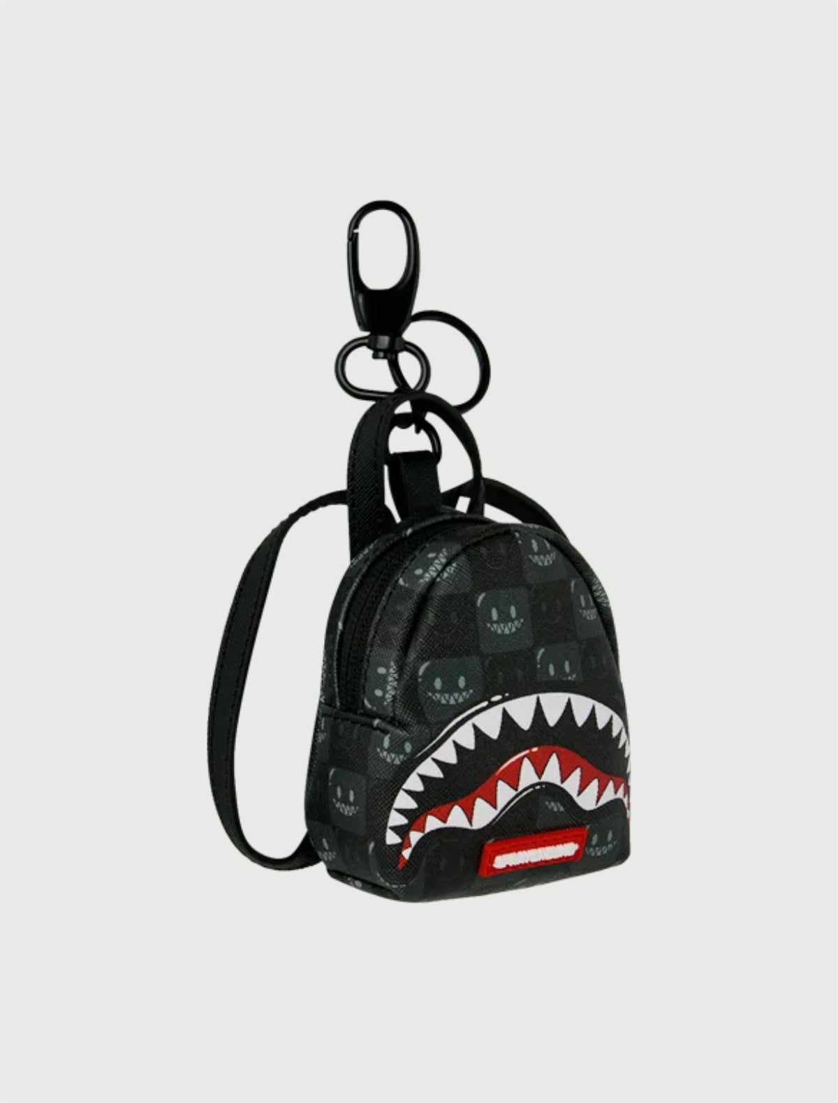 SPRAYGROUND - 910K9317NSZ SHARKS IN PARIS WTF BUBBLY BLACK CHECK KEYCHAIN-3