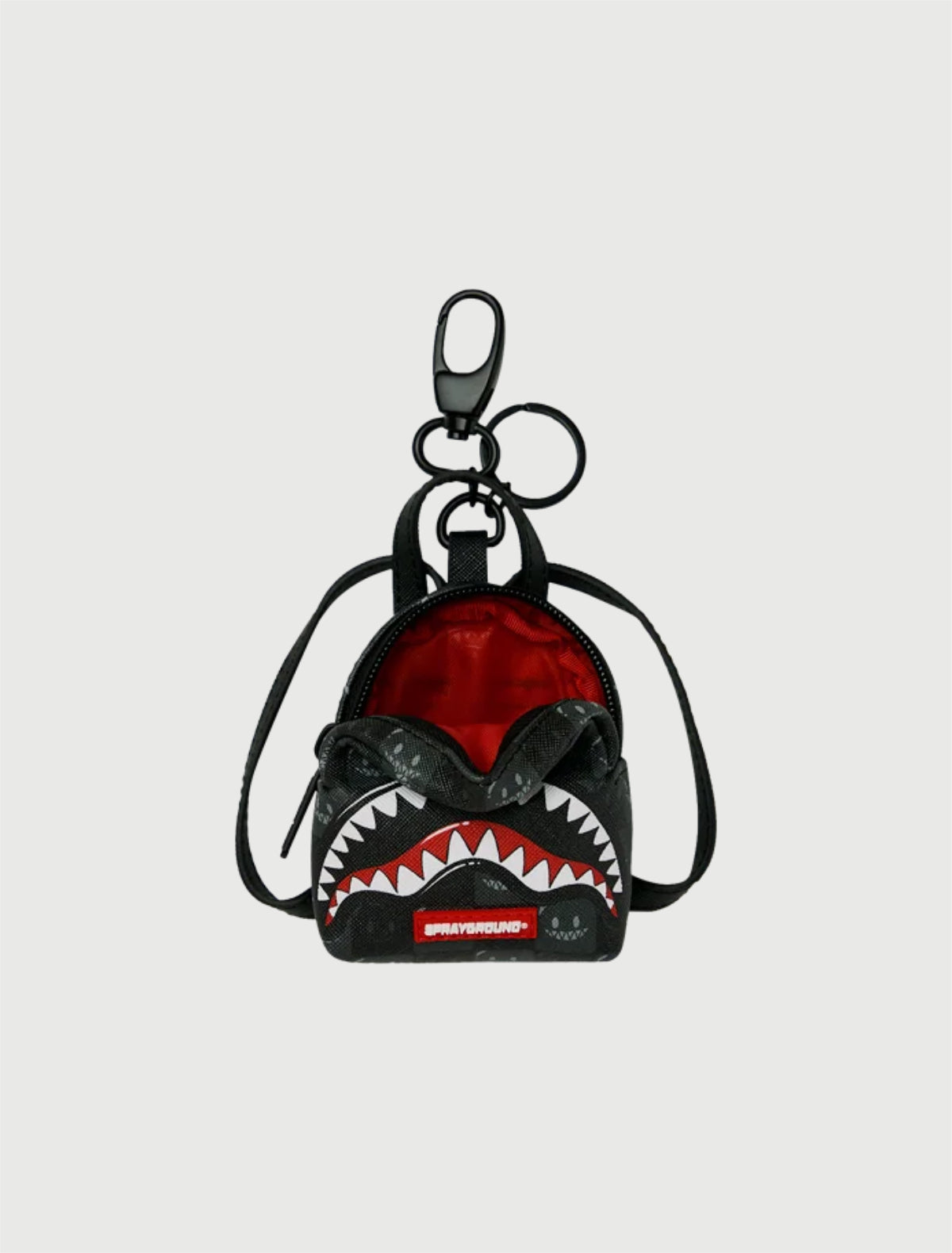 SPRAYGROUND - 910K9317NSZ SHARKS IN PARIS WTF BUBBLY BLACK CHECK KEYCHAIN-4