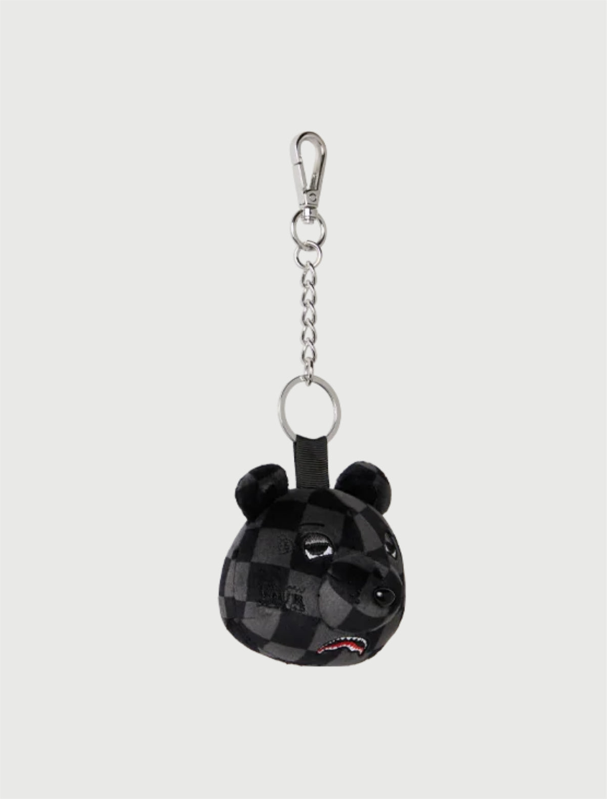 SPRAYGROUND - 910Z715NSZ GREY CHECKER BEAR HEAD KEYCHAIN-2