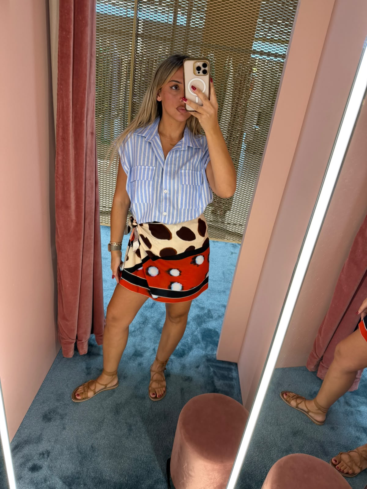 Tensione In - Gonna Mini Foulard Rossa