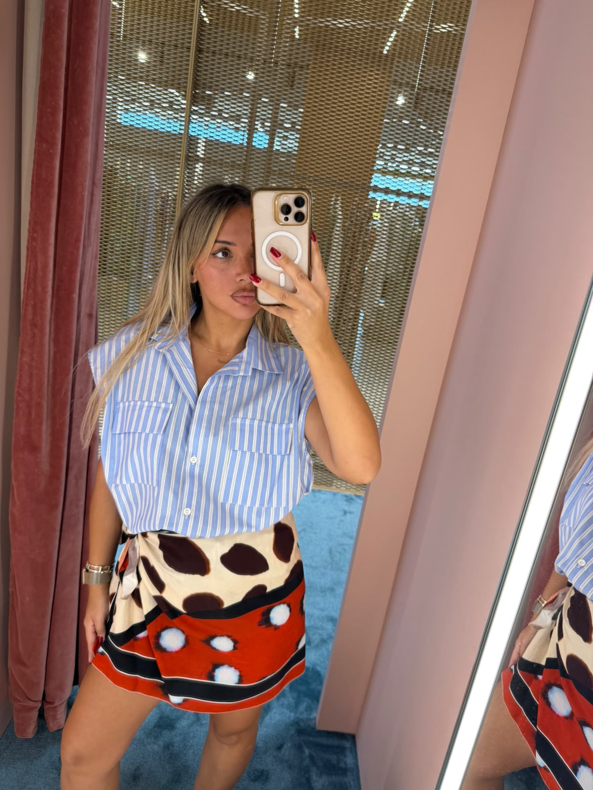Tensione In - Gonna Mini Foulard Rossa-3