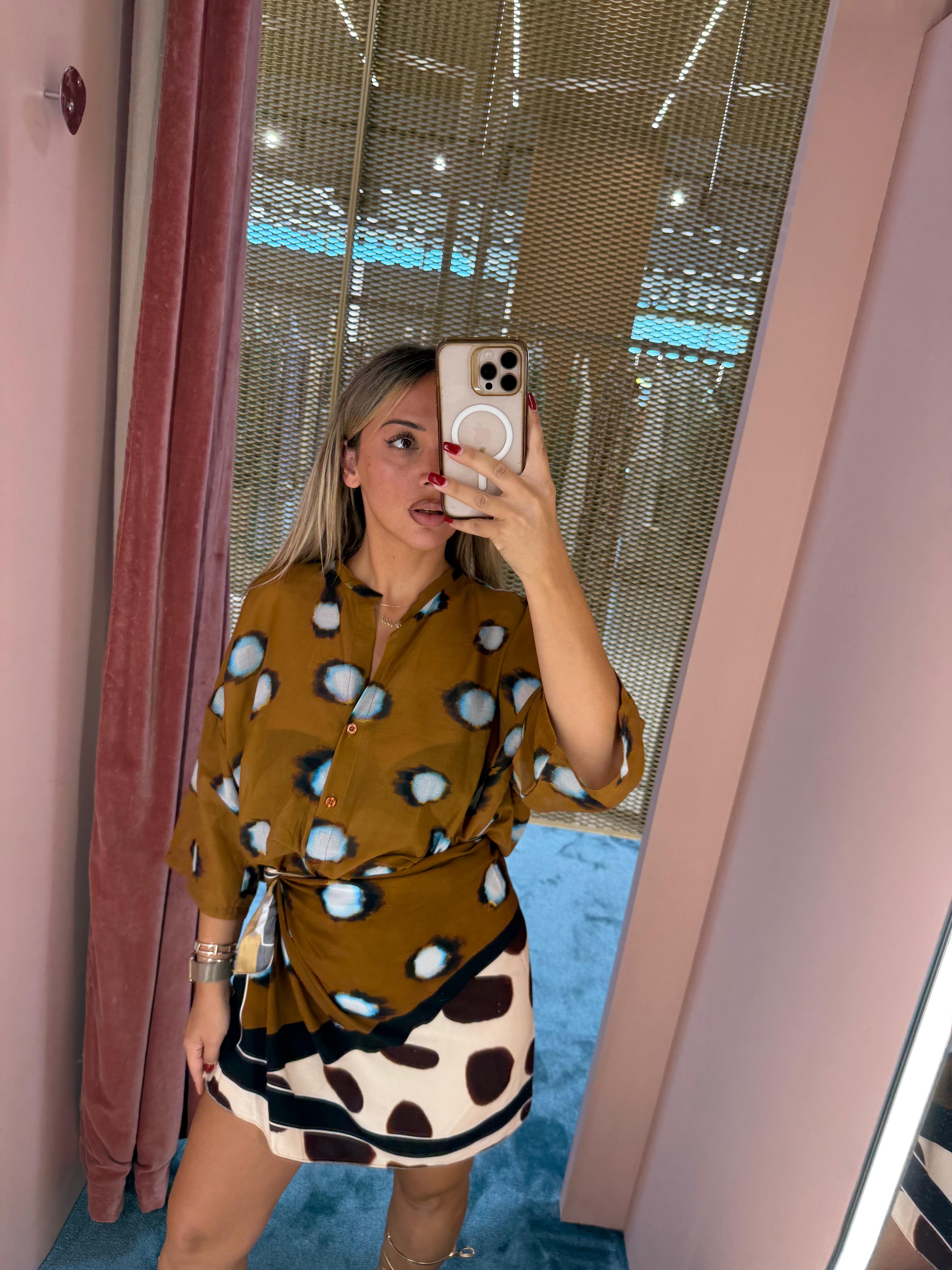 Tensione In - Camicia mussola Tabacco-2