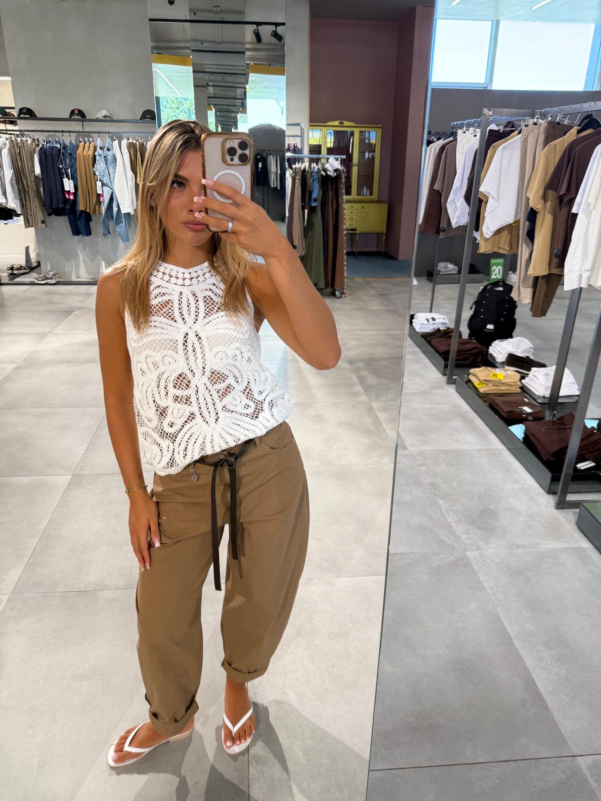 SUSY MIX - Pantalone Ovetto Cammello-4