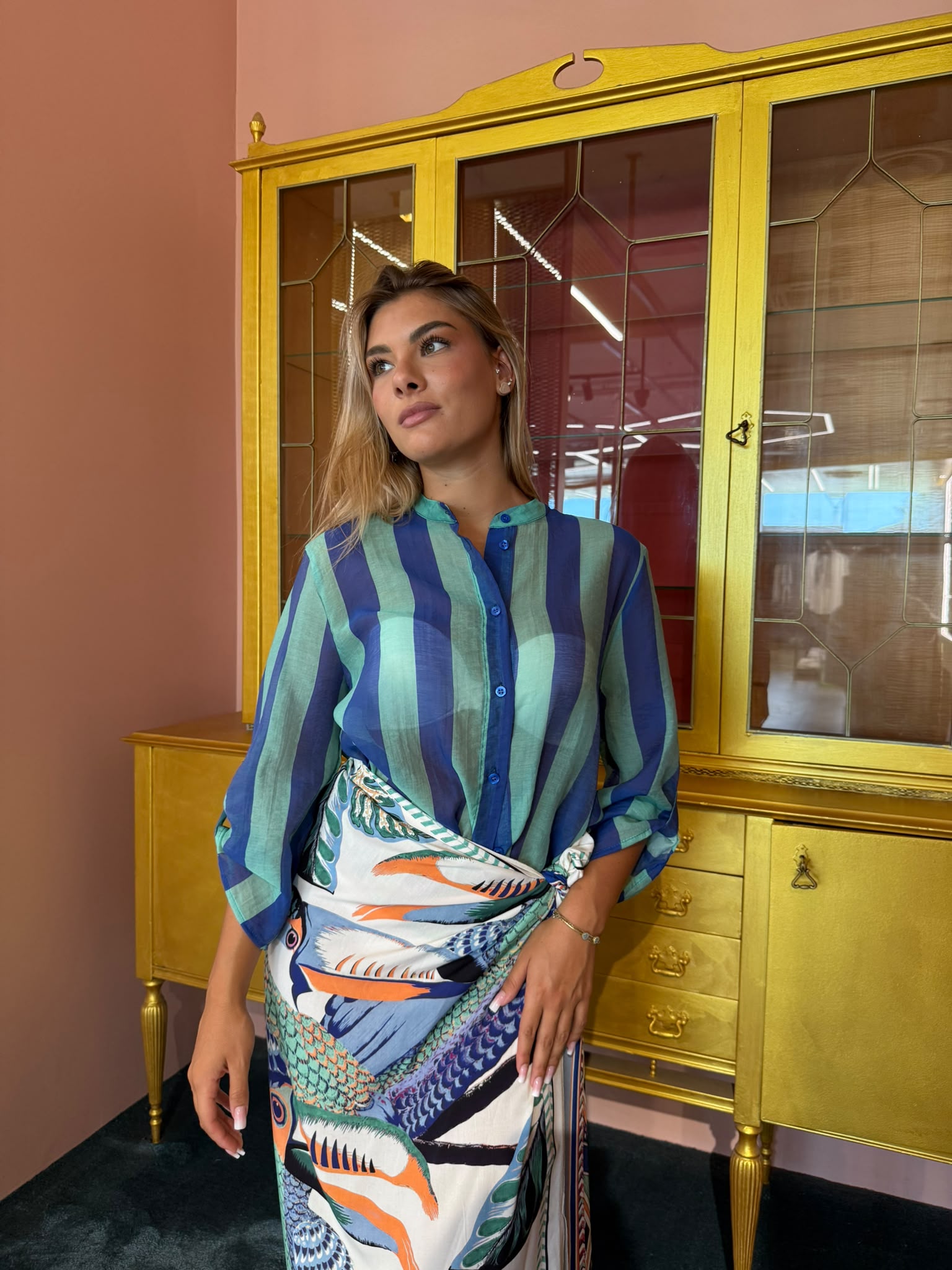 HaveONE - The Island - Camicia Eco Riga Royal Acquamarina-1