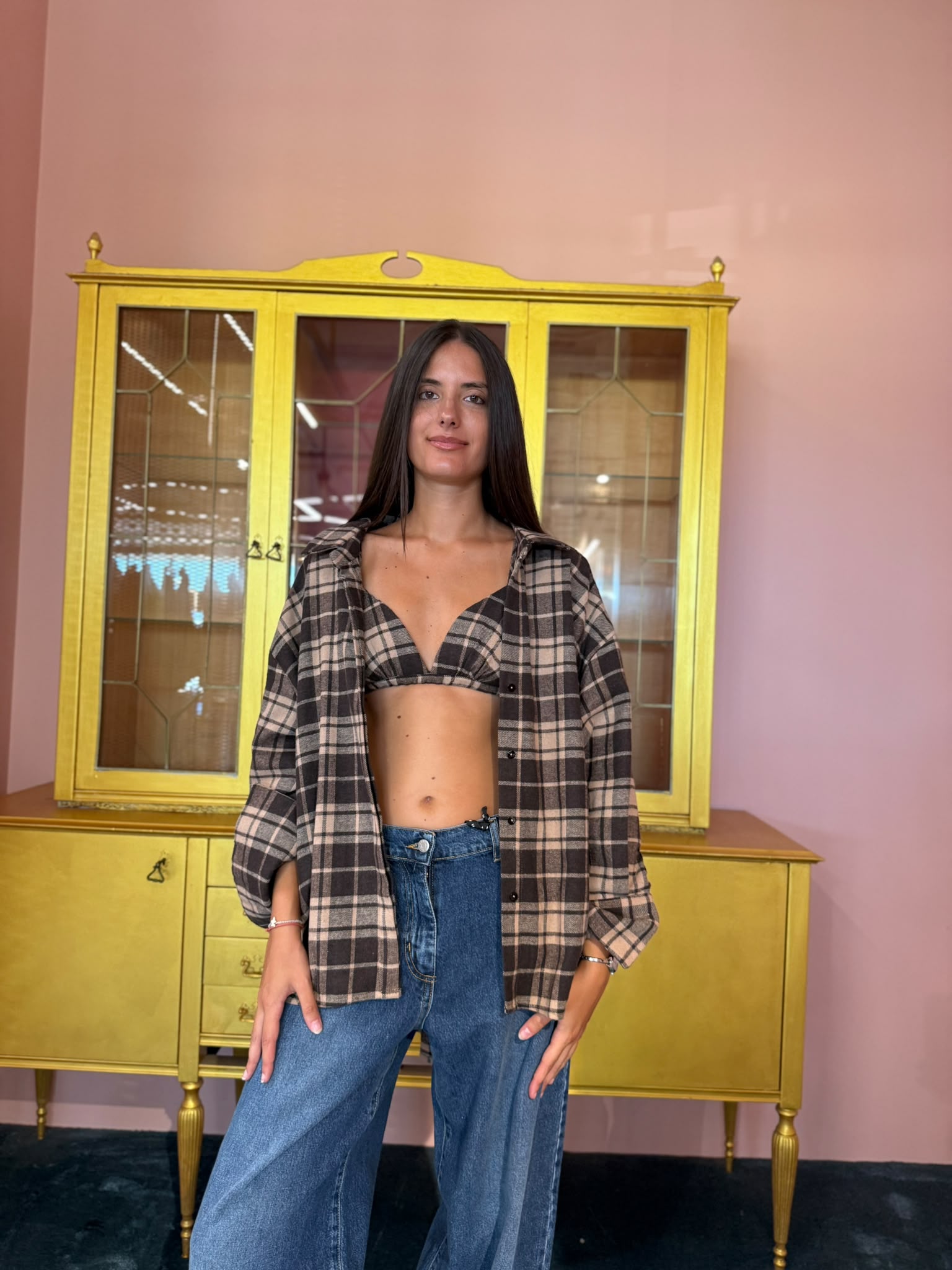 Vicolo - Camicia Twin-Set Cammello-Moro-3