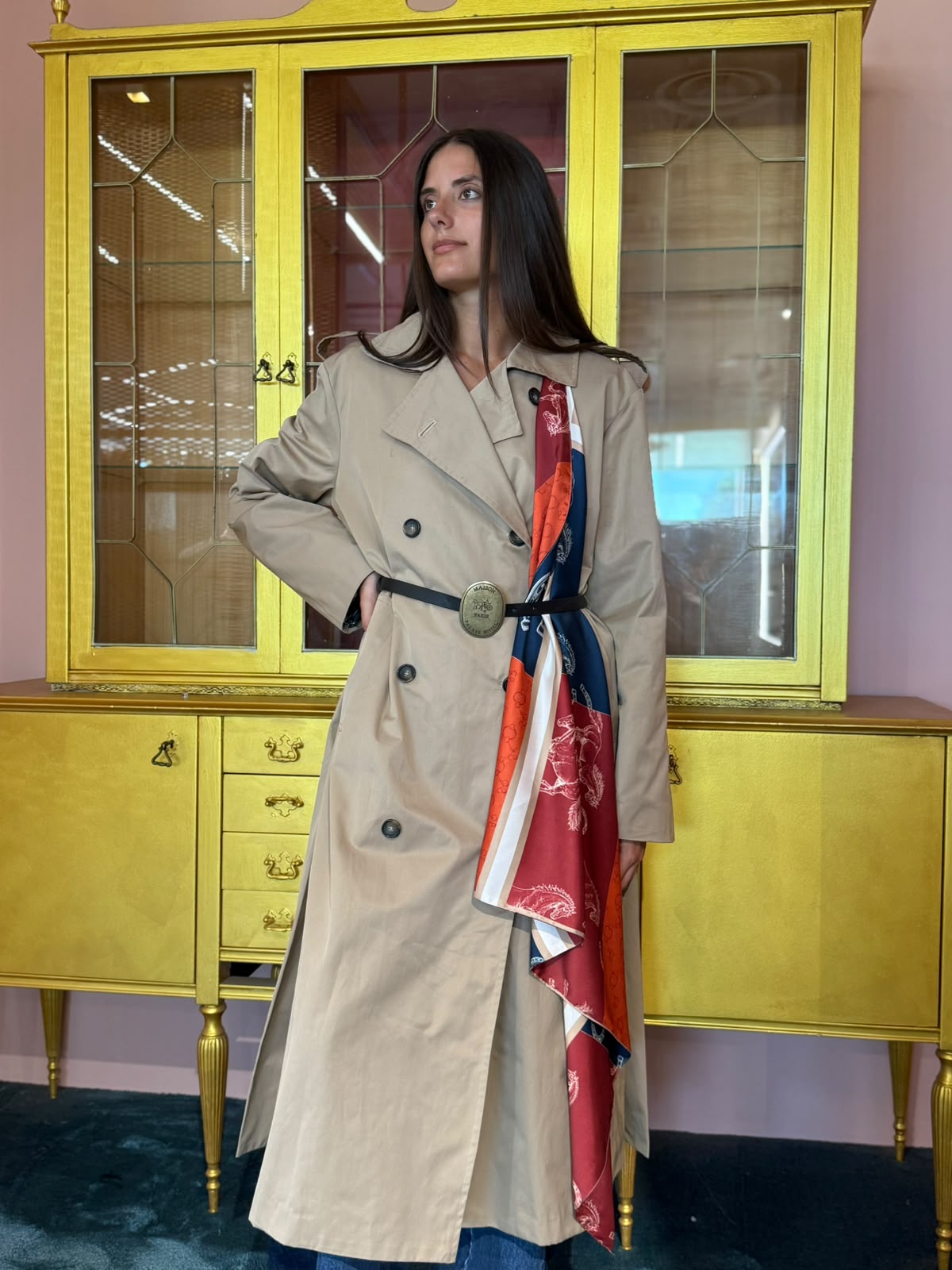 Tensione In - Giacca Trench Camel-2