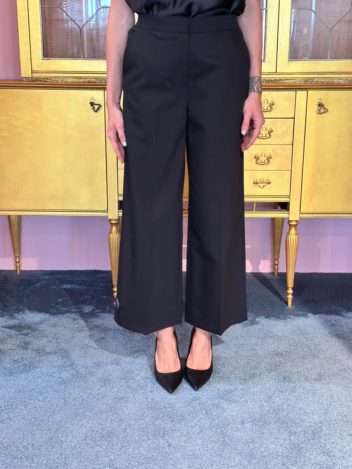 Imperial - Pantalone Nero Elastico-1