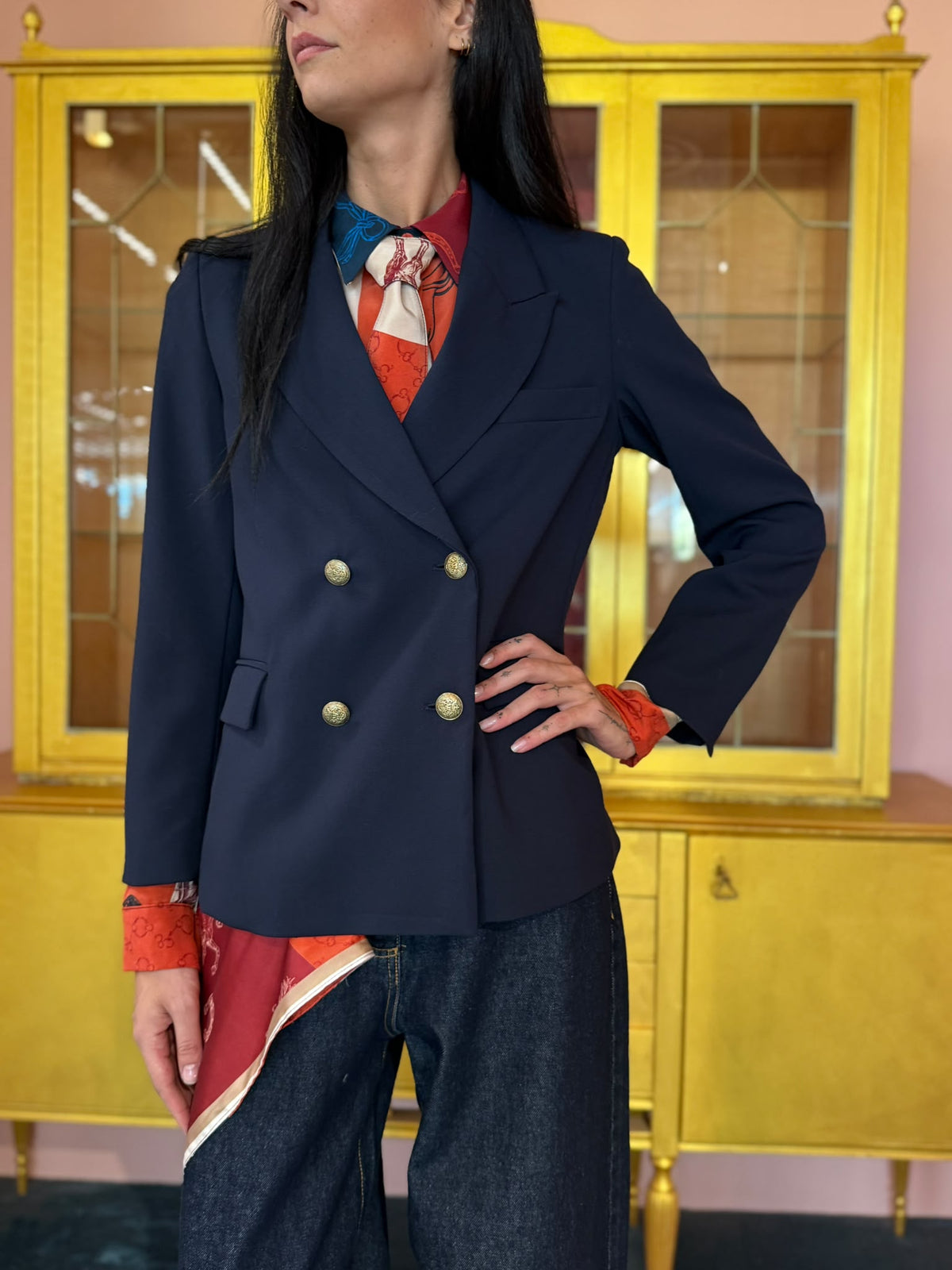 Tensione In - Giacca Foulard Blu-2